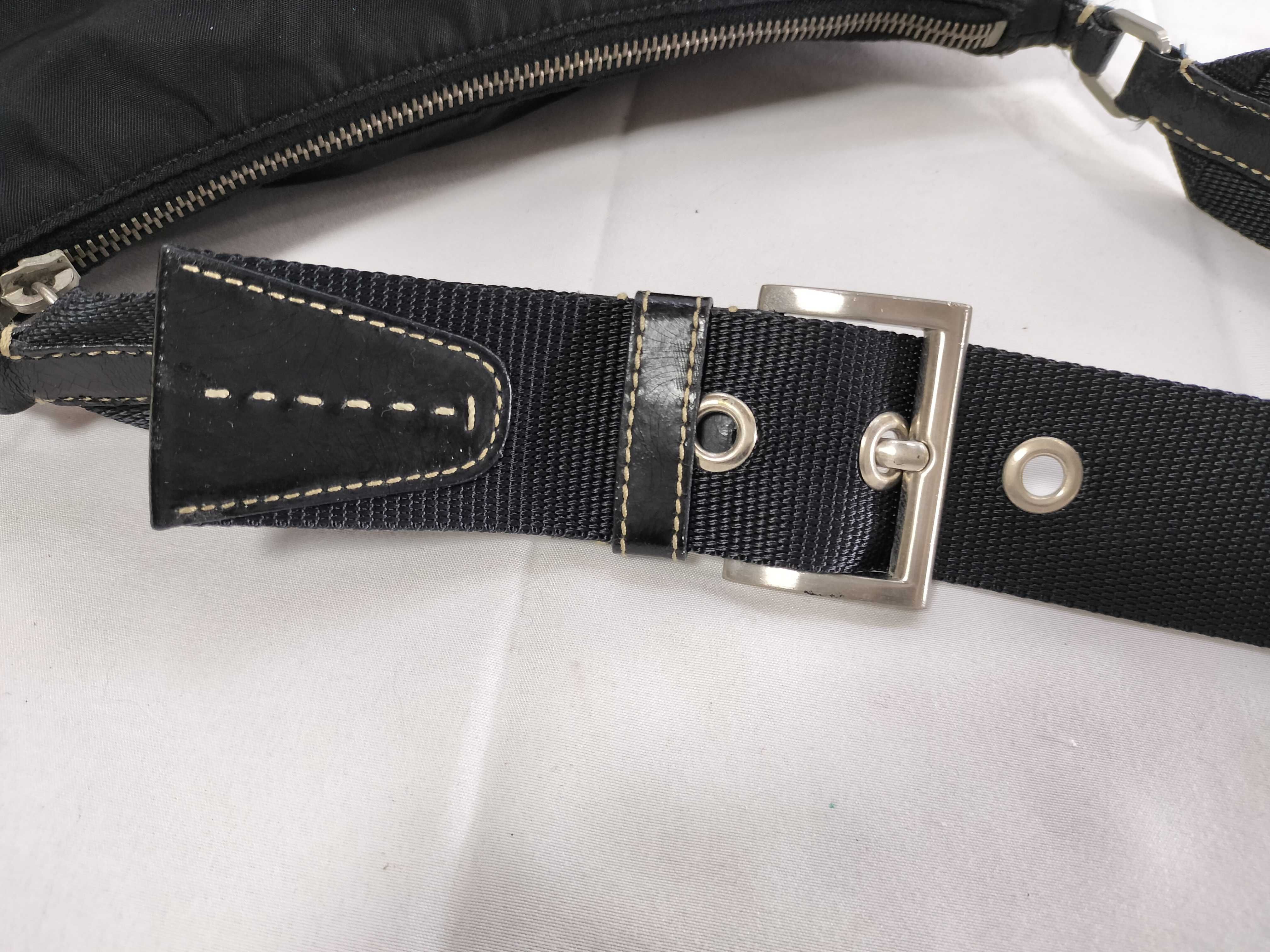 Nylon x Leather One-Shoulder Bag — view 4