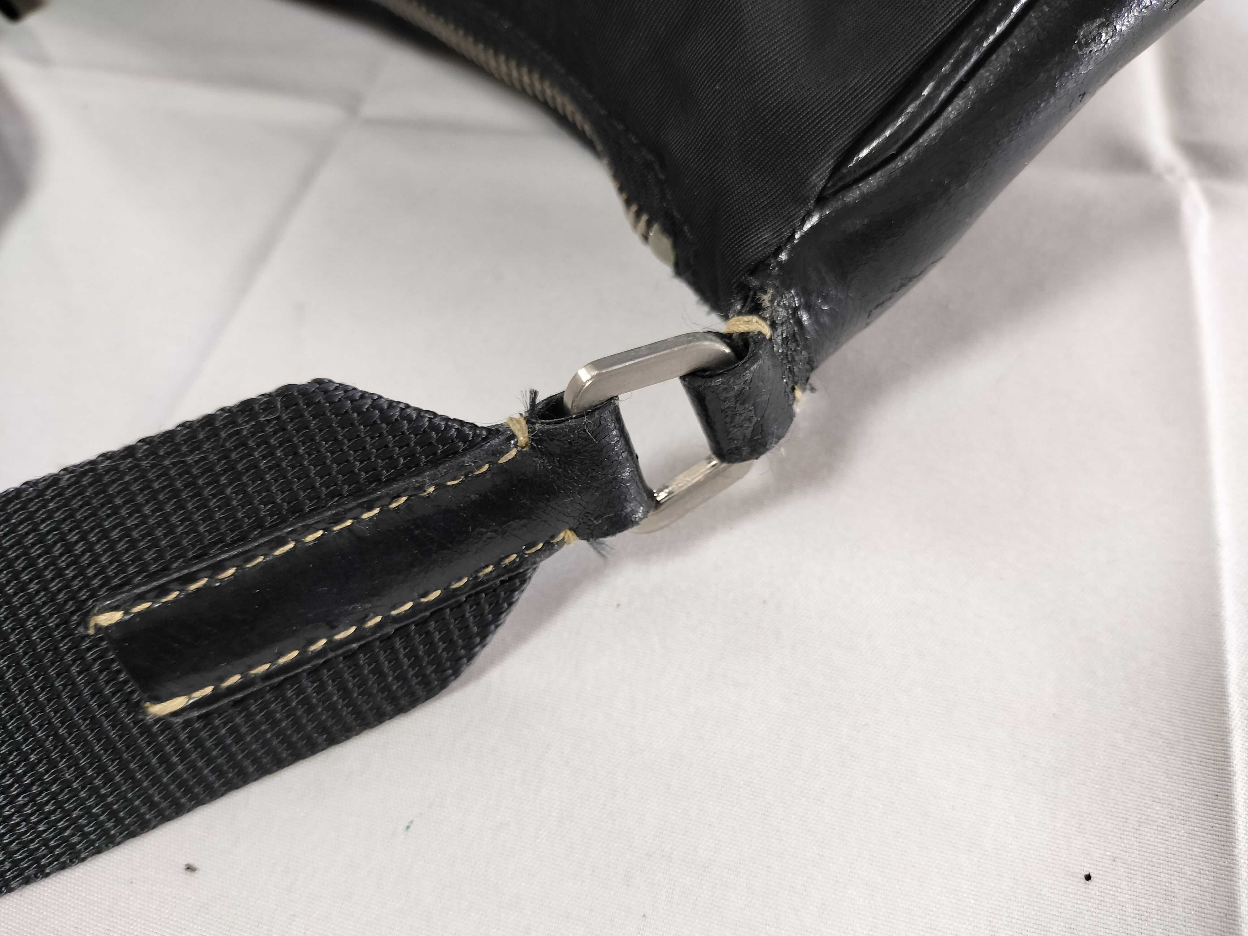 Nylon x Leather One-Shoulder Bag — view 5