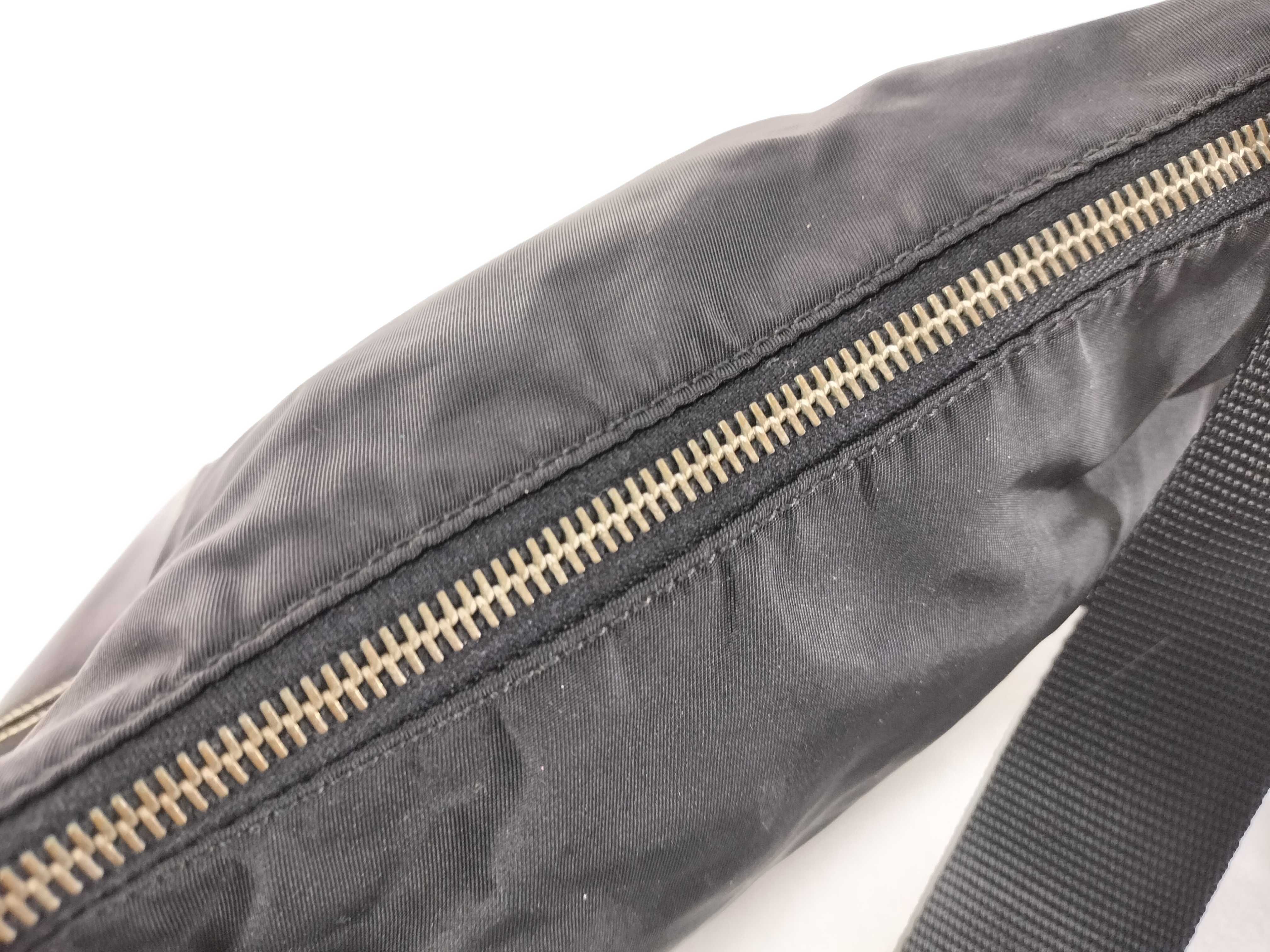 Nylon x Leather One-Shoulder Bag — view 6