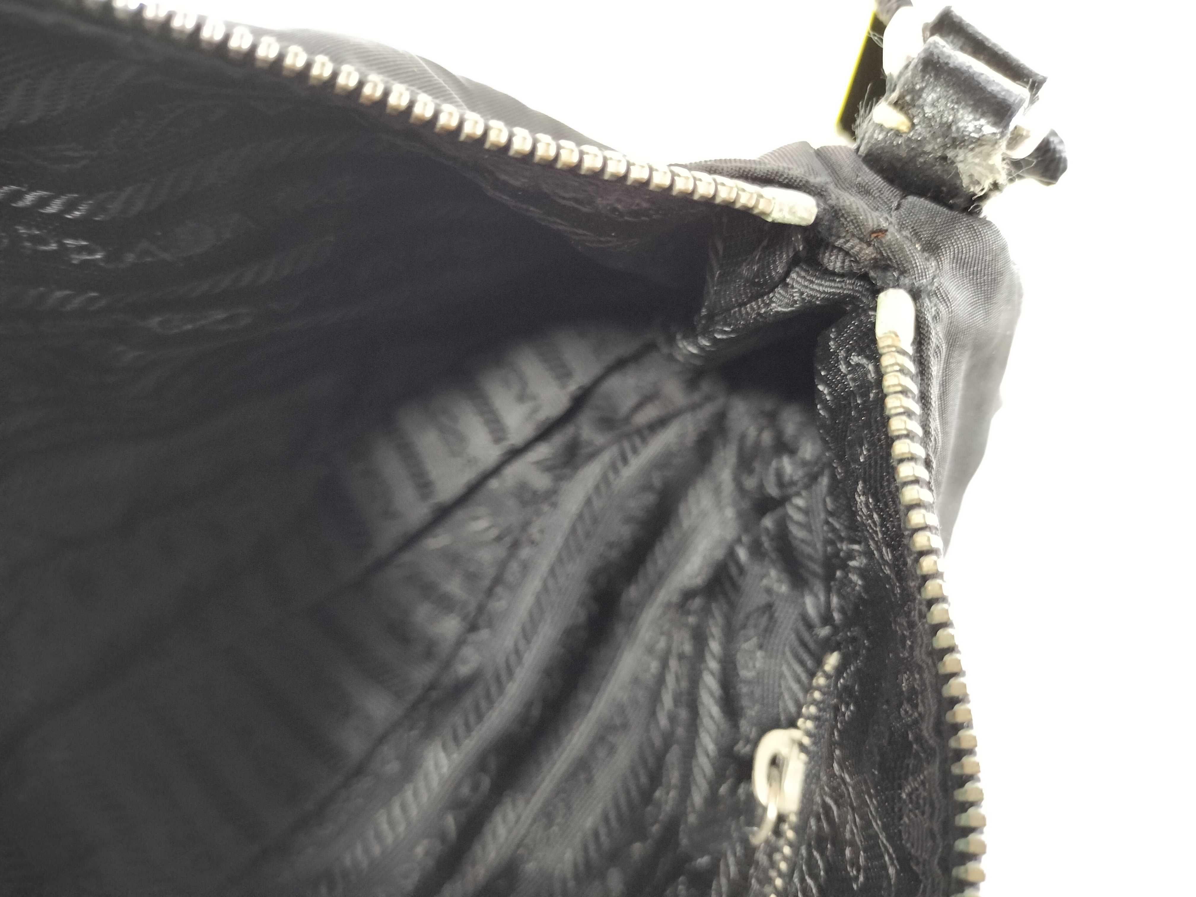 Nylon x Leather One-Shoulder Bag — view 9