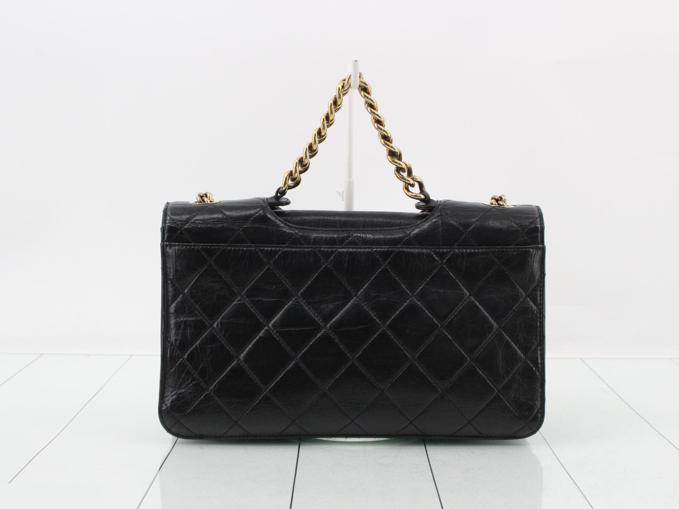 Matelassé Leather 2-Way Handbag/Chain Semi-Shoulder Bag — view 2