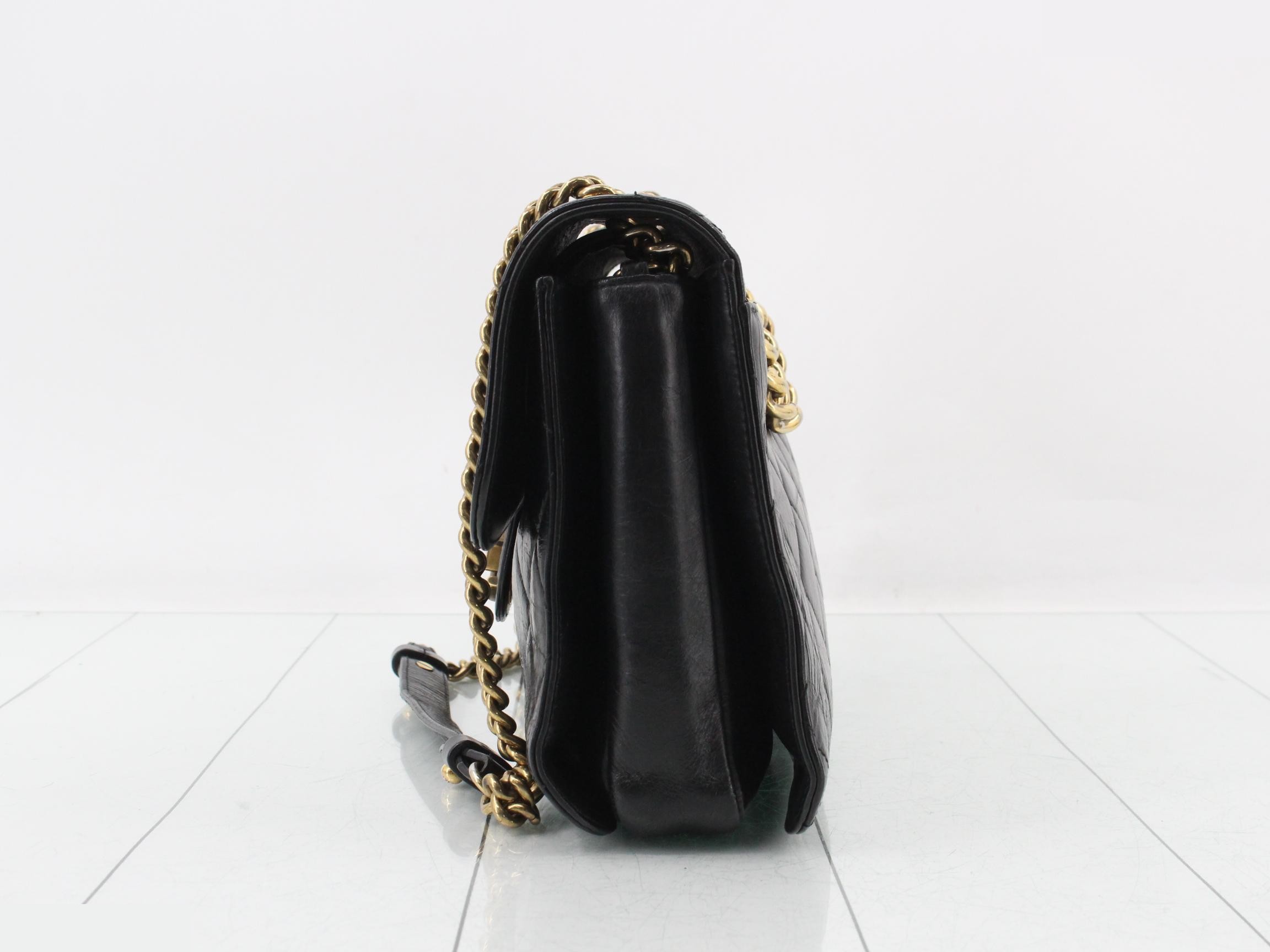 Matelassé Leather 2-Way Handbag/Chain Semi-Shoulder Bag — view 3