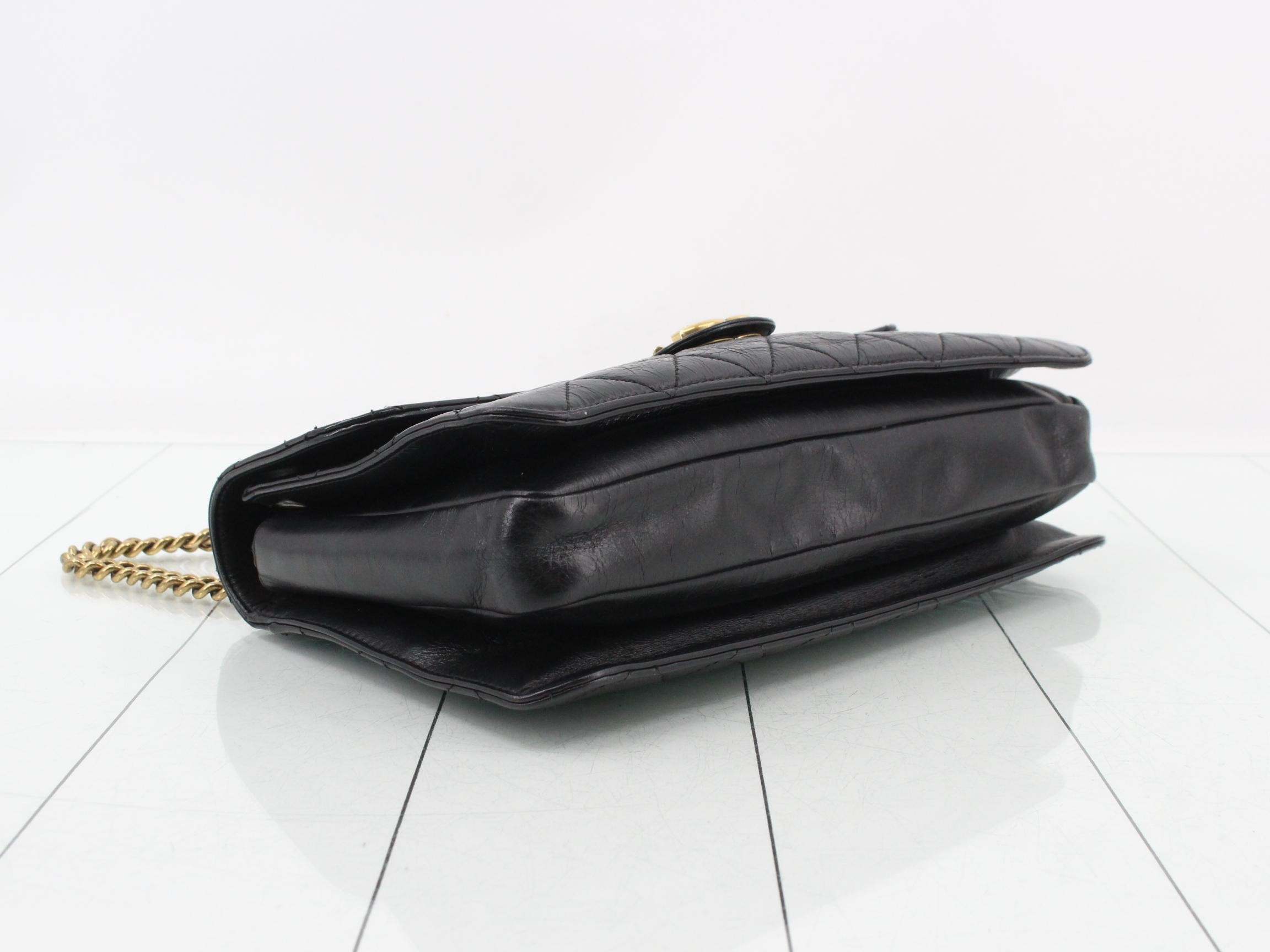 Matelassé Leather 2-Way Handbag/Chain Semi-Shoulder Bag — view 5