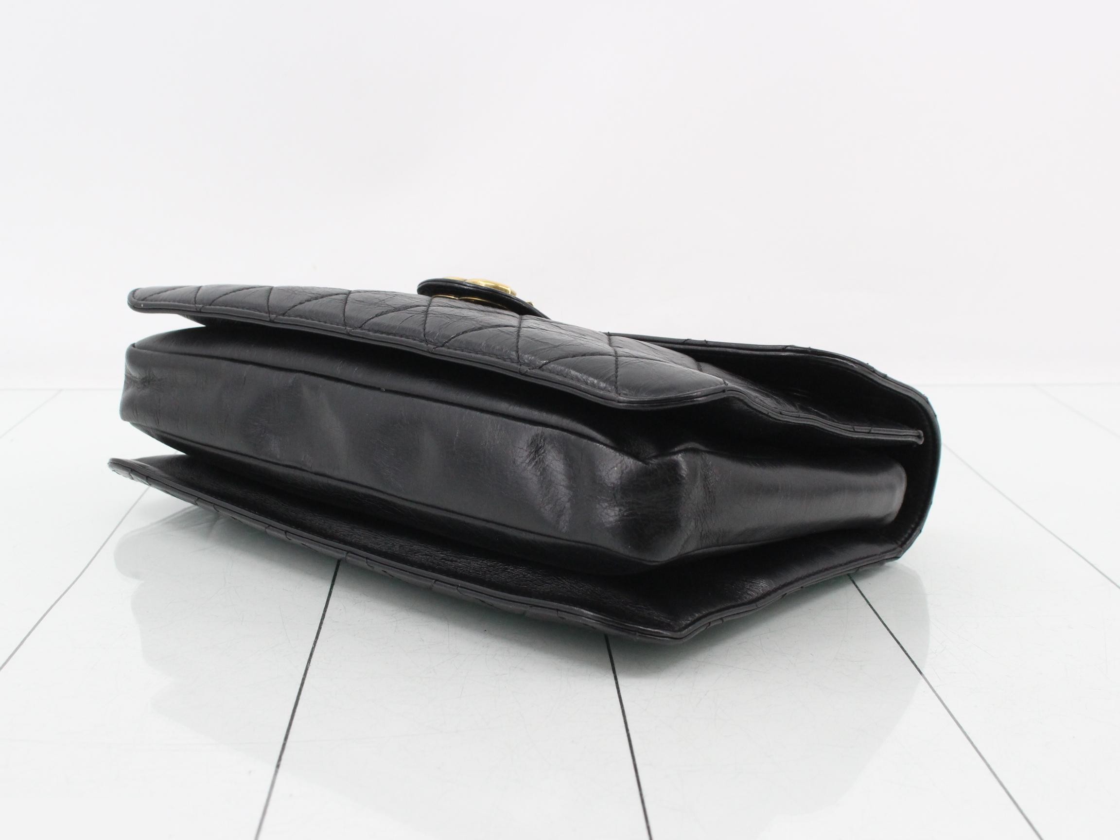Matelassé Leather 2-Way Handbag/Chain Semi-Shoulder Bag — view 6