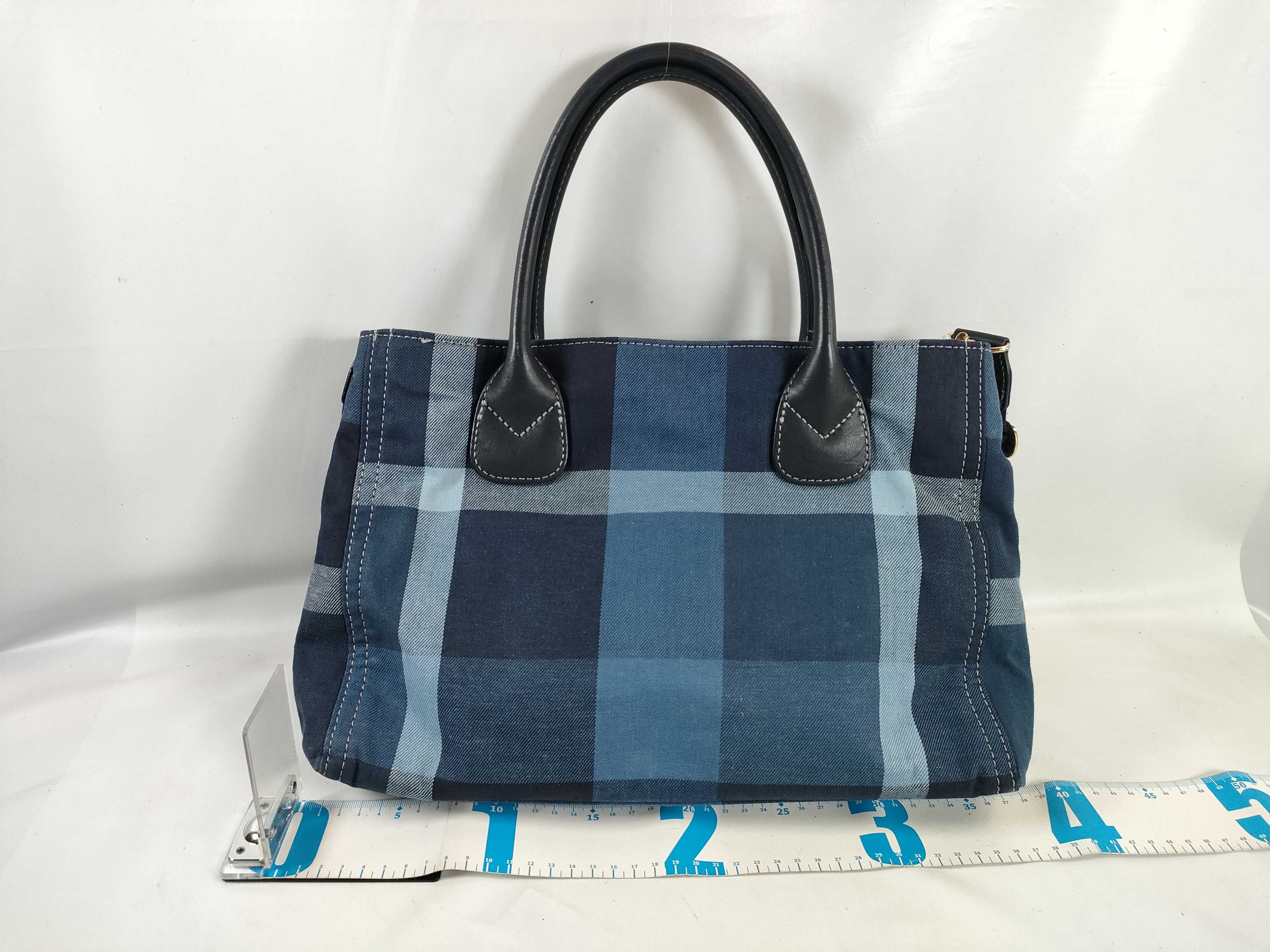 Blue Label Denim Nova Check 2-Way Shoulder Bag with Strap (Handbag) — view 2