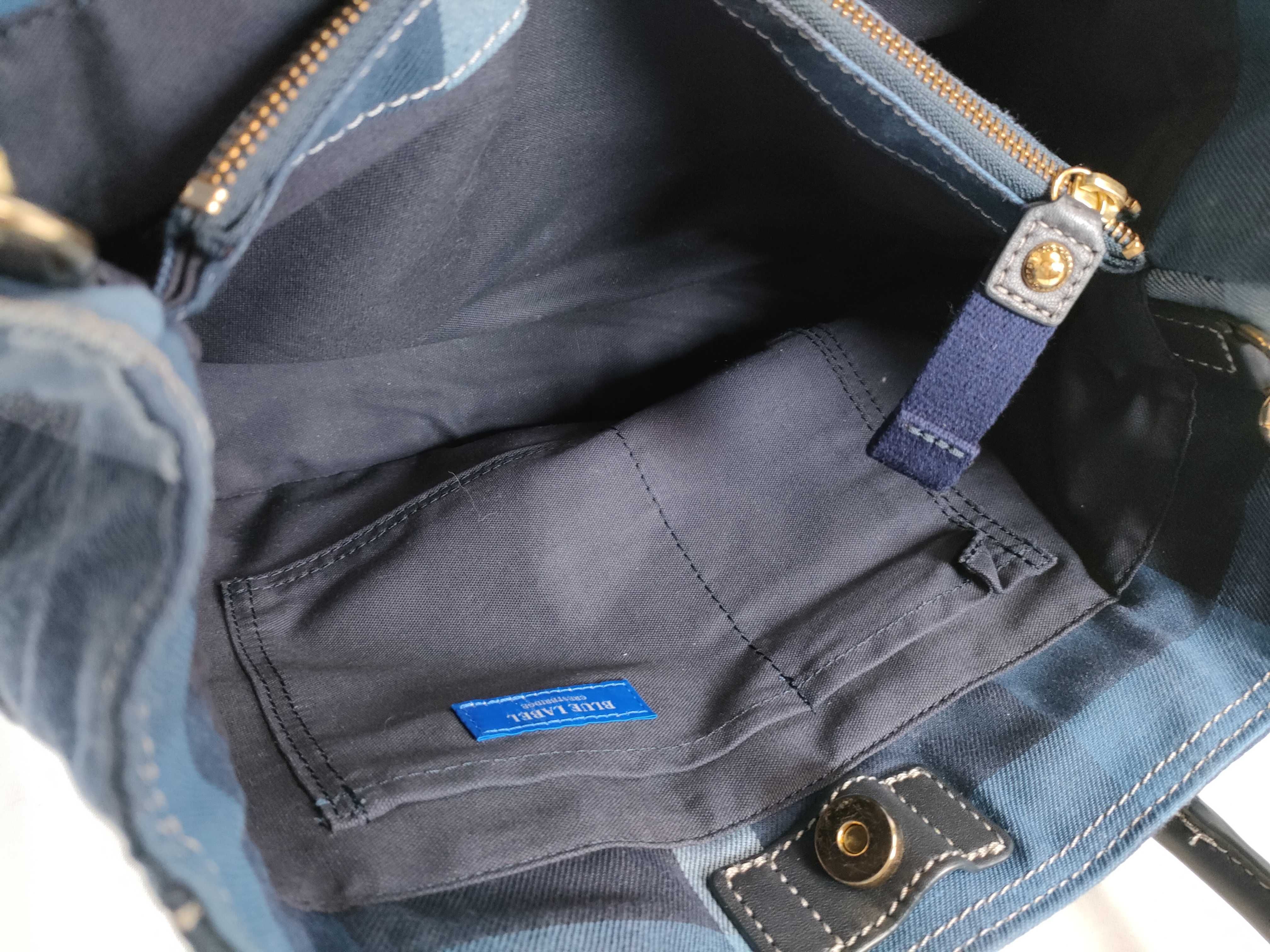 Blue Label Denim Nova Check 2-Way Shoulder Bag with Strap (Handbag) — view 11
