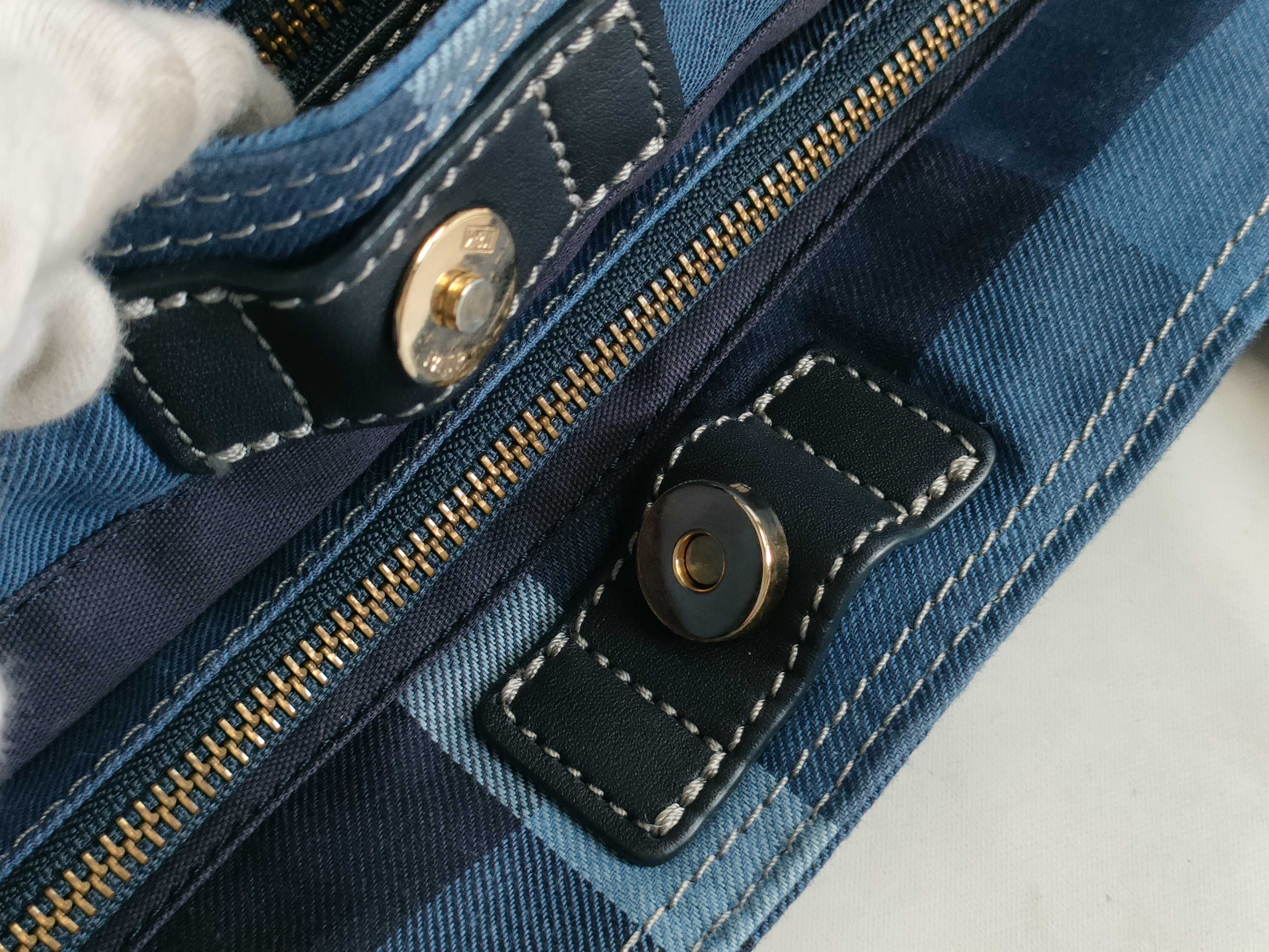 Blue Label Denim Nova Check 2-Way Shoulder Bag with Strap (Handbag) — view 8