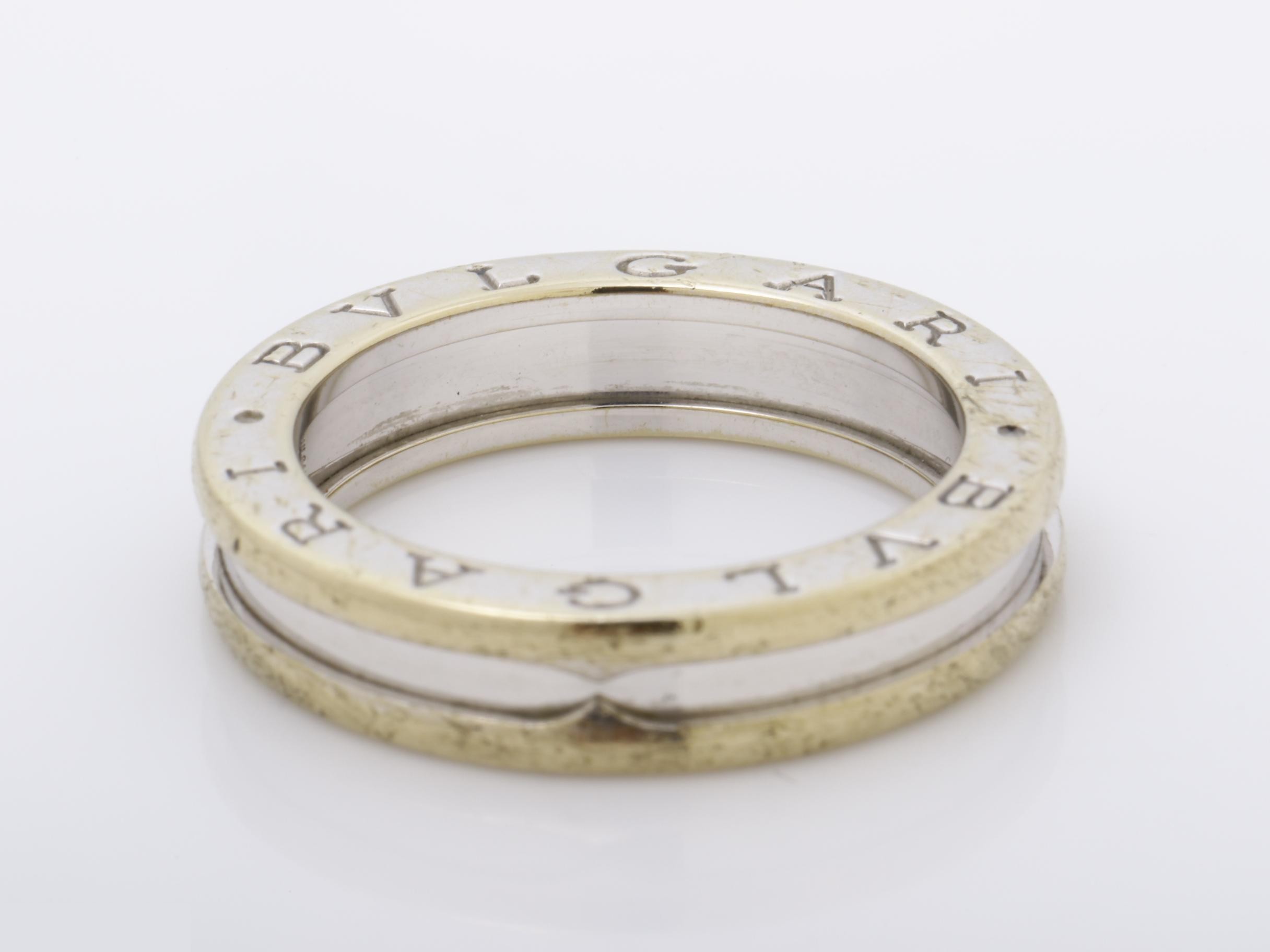 B.zero1 (precious metal) ring, 750WG, size 55, 7.7G — view 4