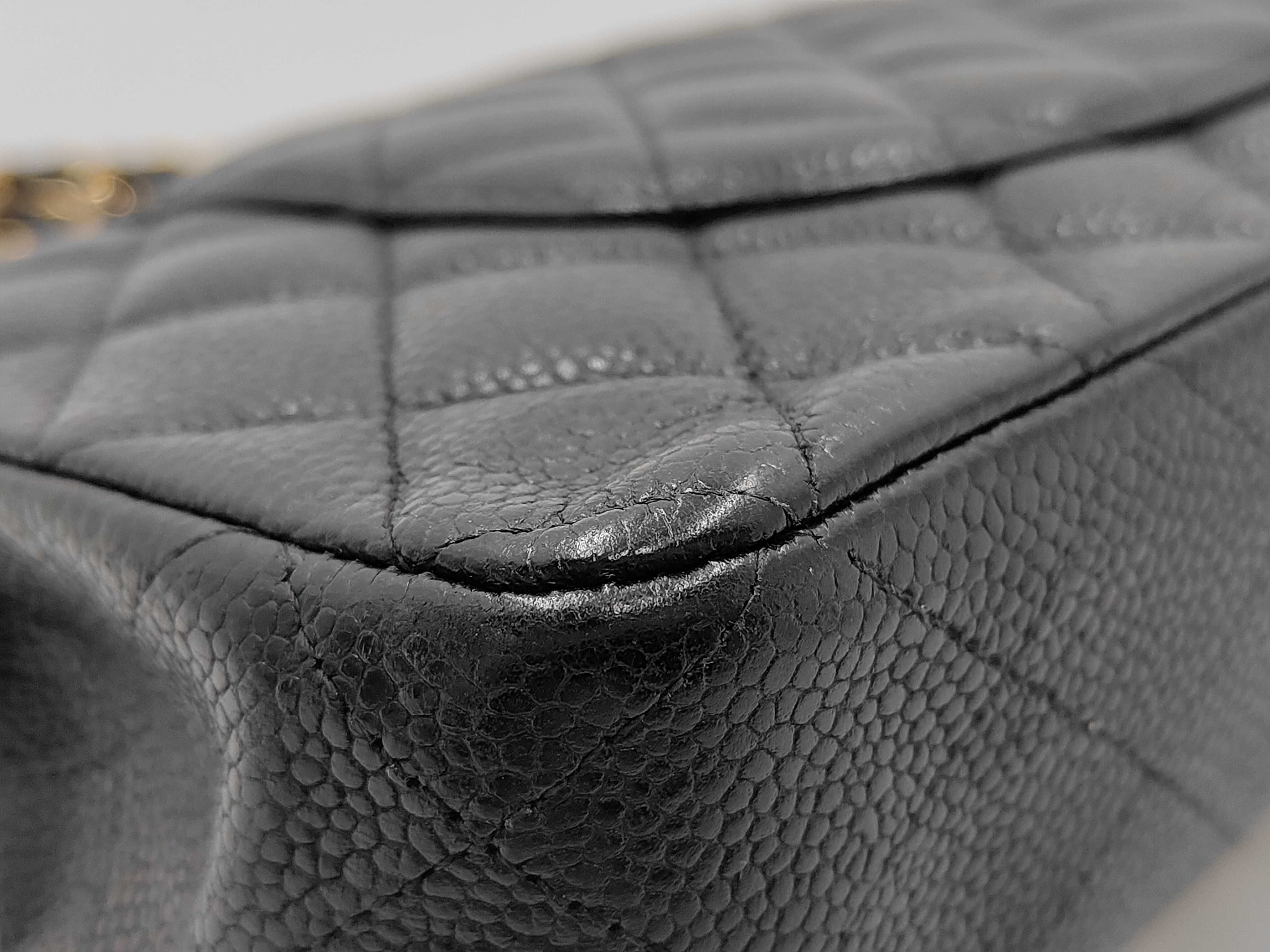 Caviar Skin Matelassé 25 Double Flap Shoulder Bag — view 4
