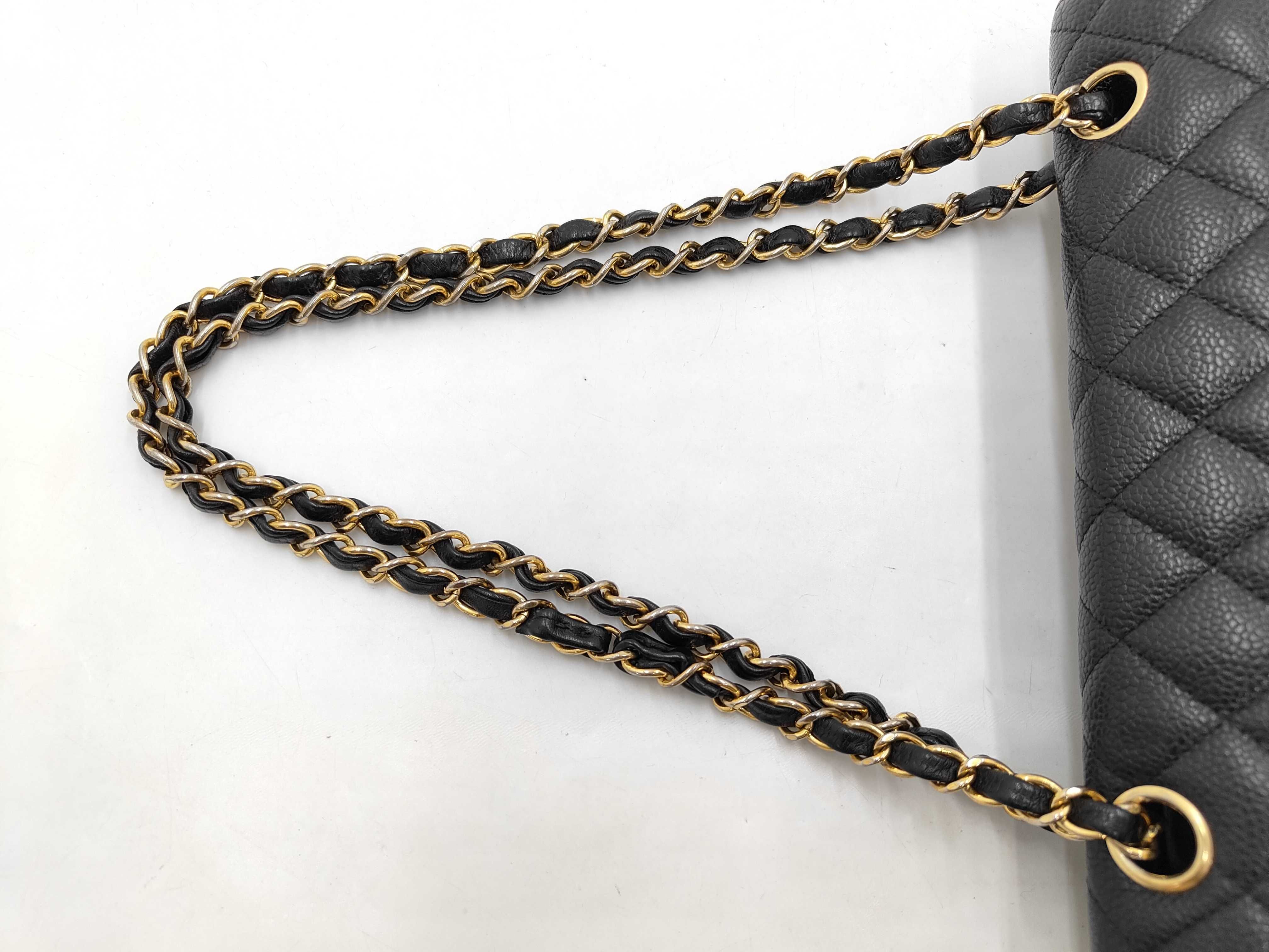 Caviar Skin Matelassé 25 Double Flap Shoulder Bag — view 5