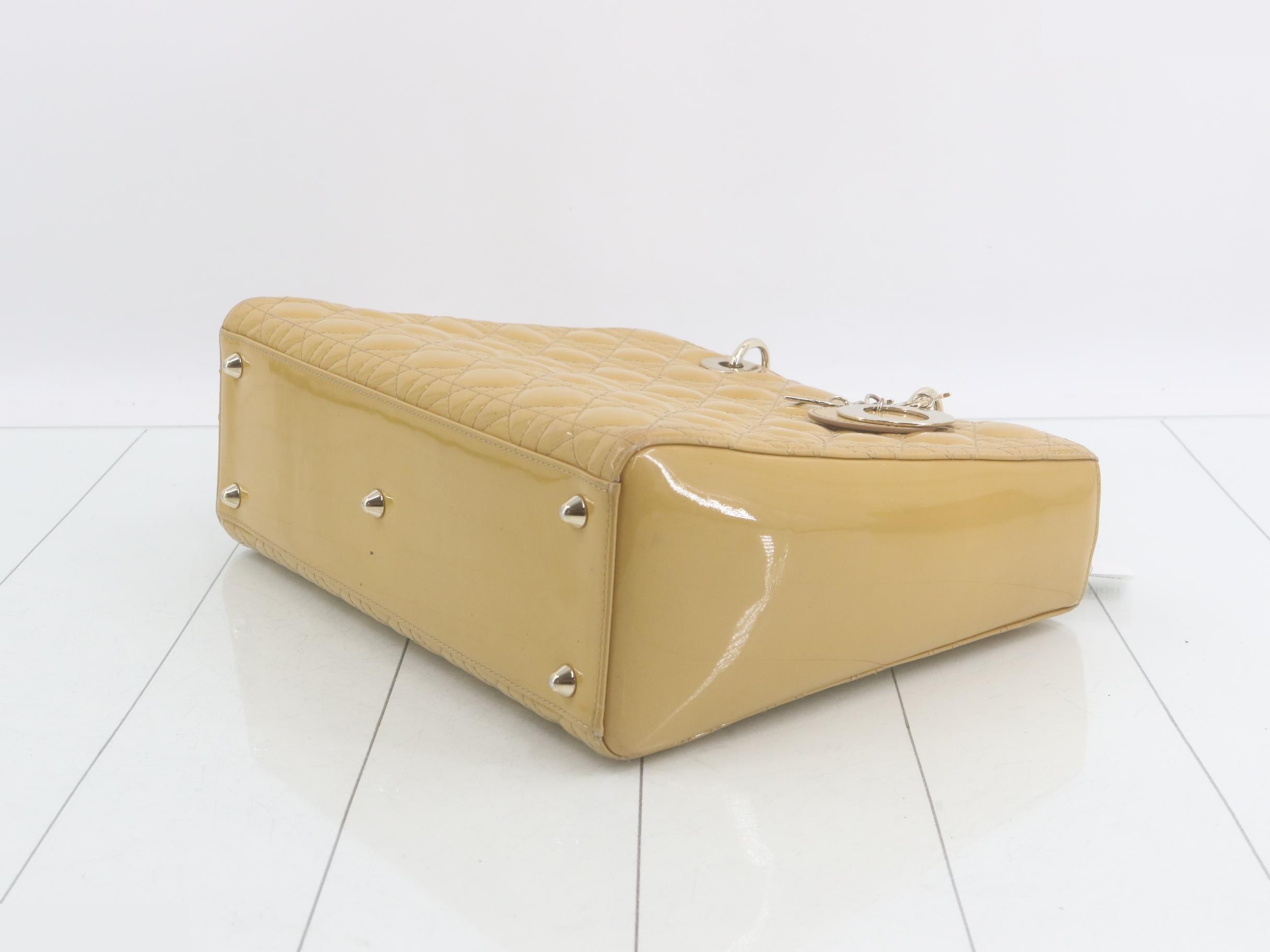 Lady Dior Cannage Enamel Handbag — view 6