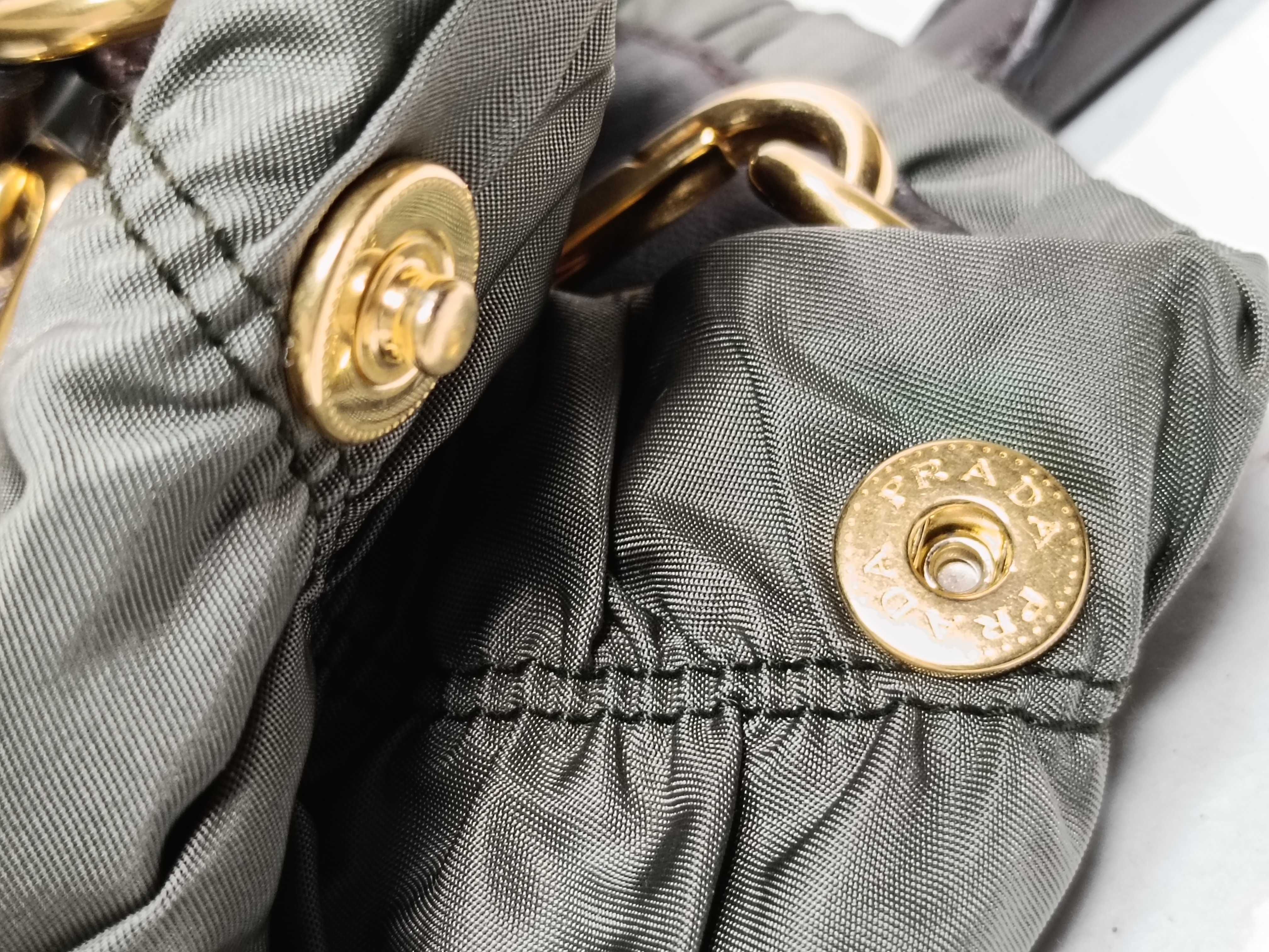 Nylon Handbag, Khaki/Green — view 15