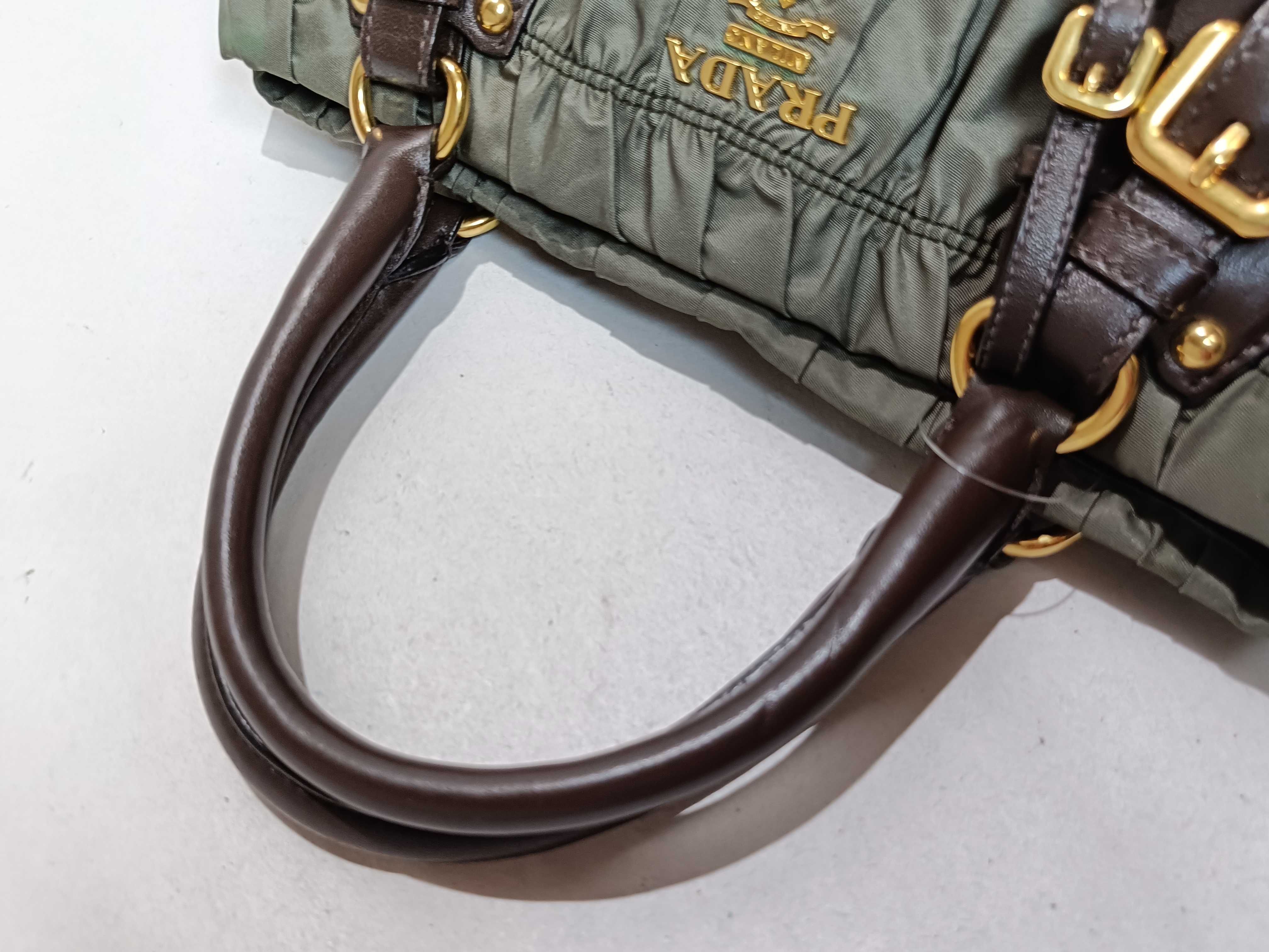 Nylon Handbag, Khaki/Green — view 3