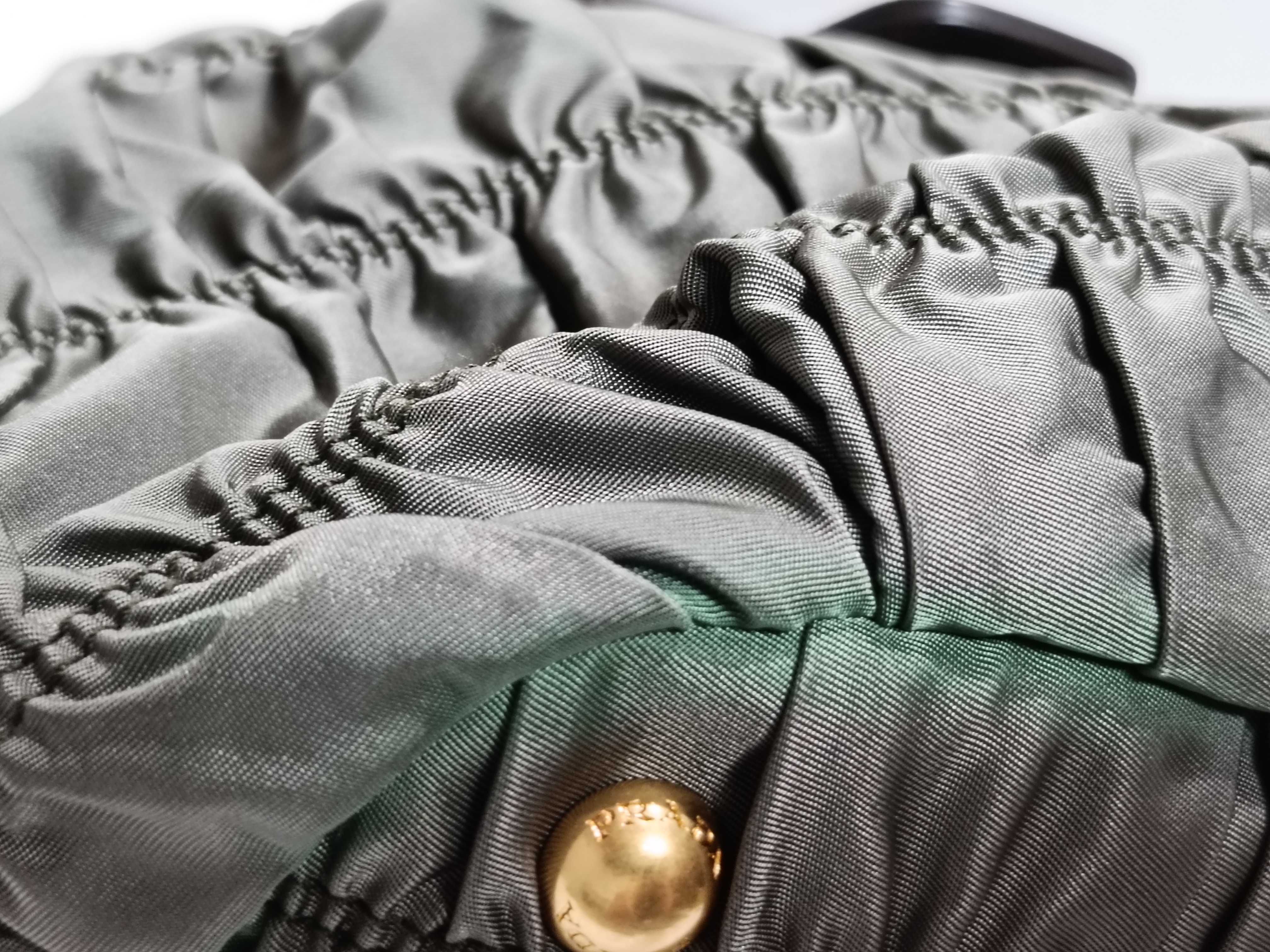 Nylon Handbag, Khaki/Green — view 8