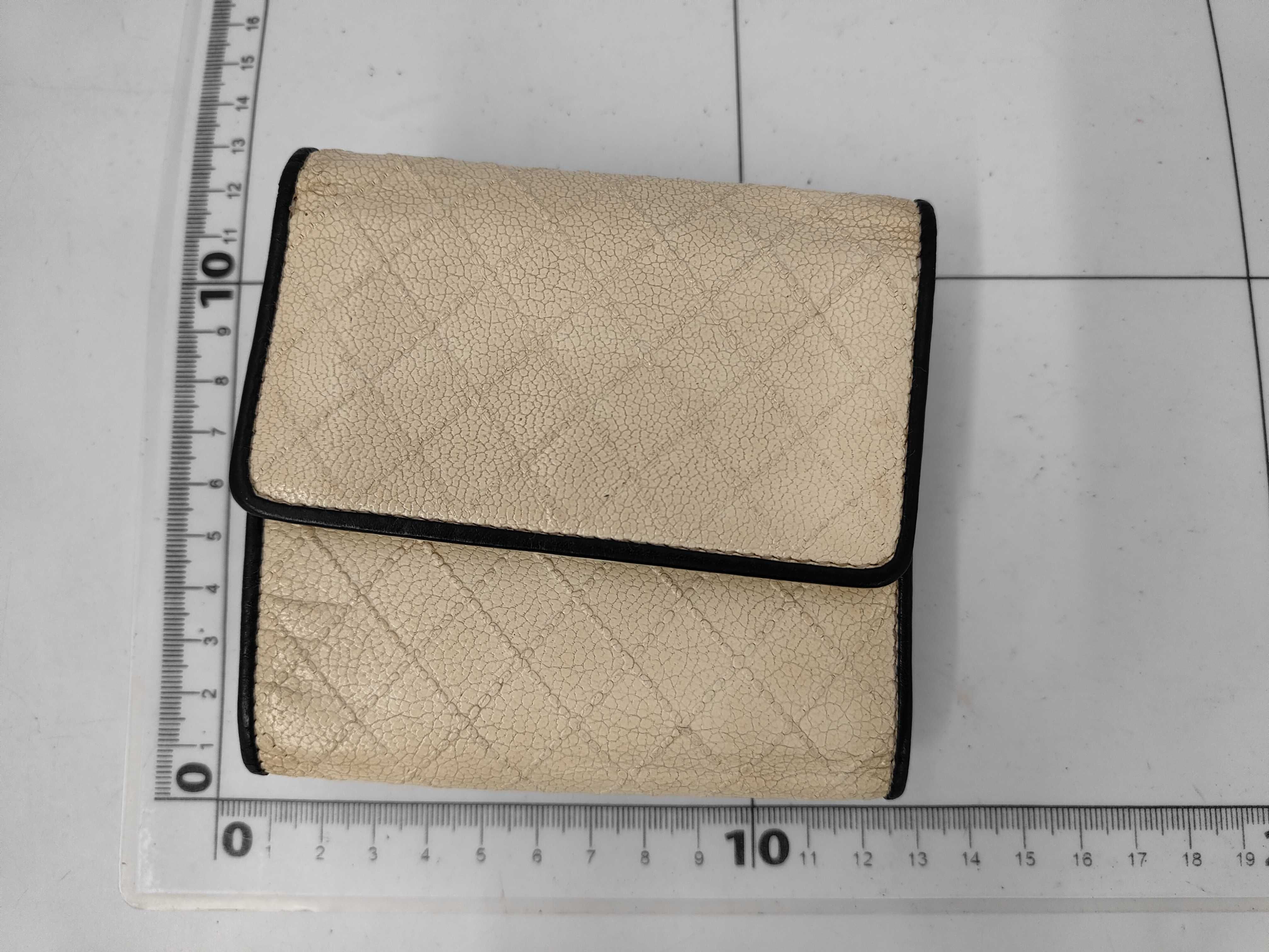 Bicolore Tri-fold Wallet, Leather, Silver Hardware, Off-white x Black, 11525139 — view 2