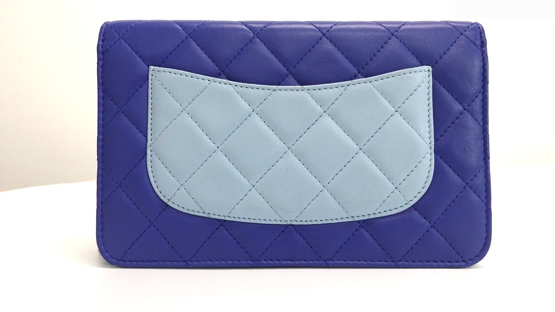 Tricolor Blue Quilted WOC — view 3