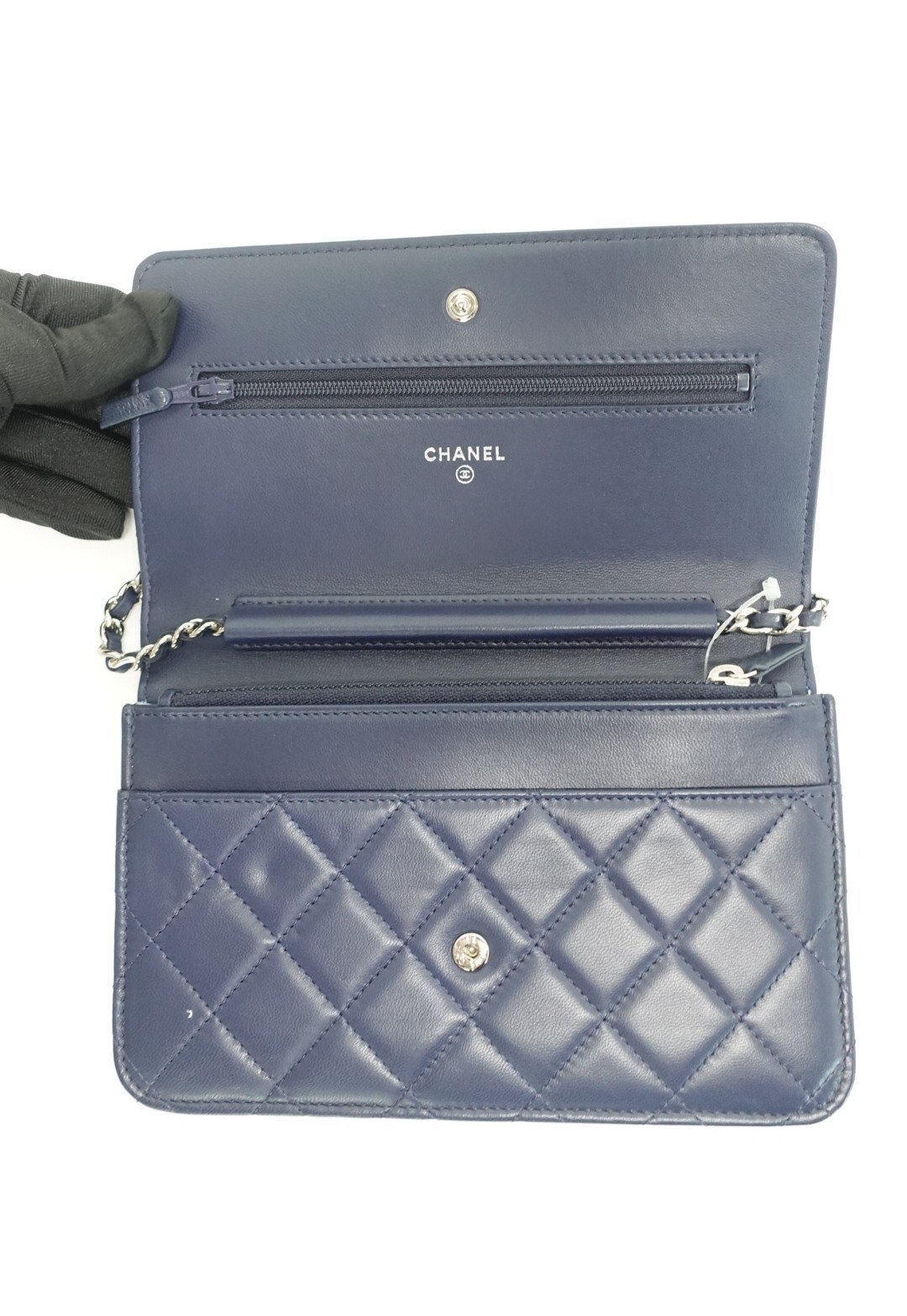 Tricolor Blue Quilted WOC — view 6