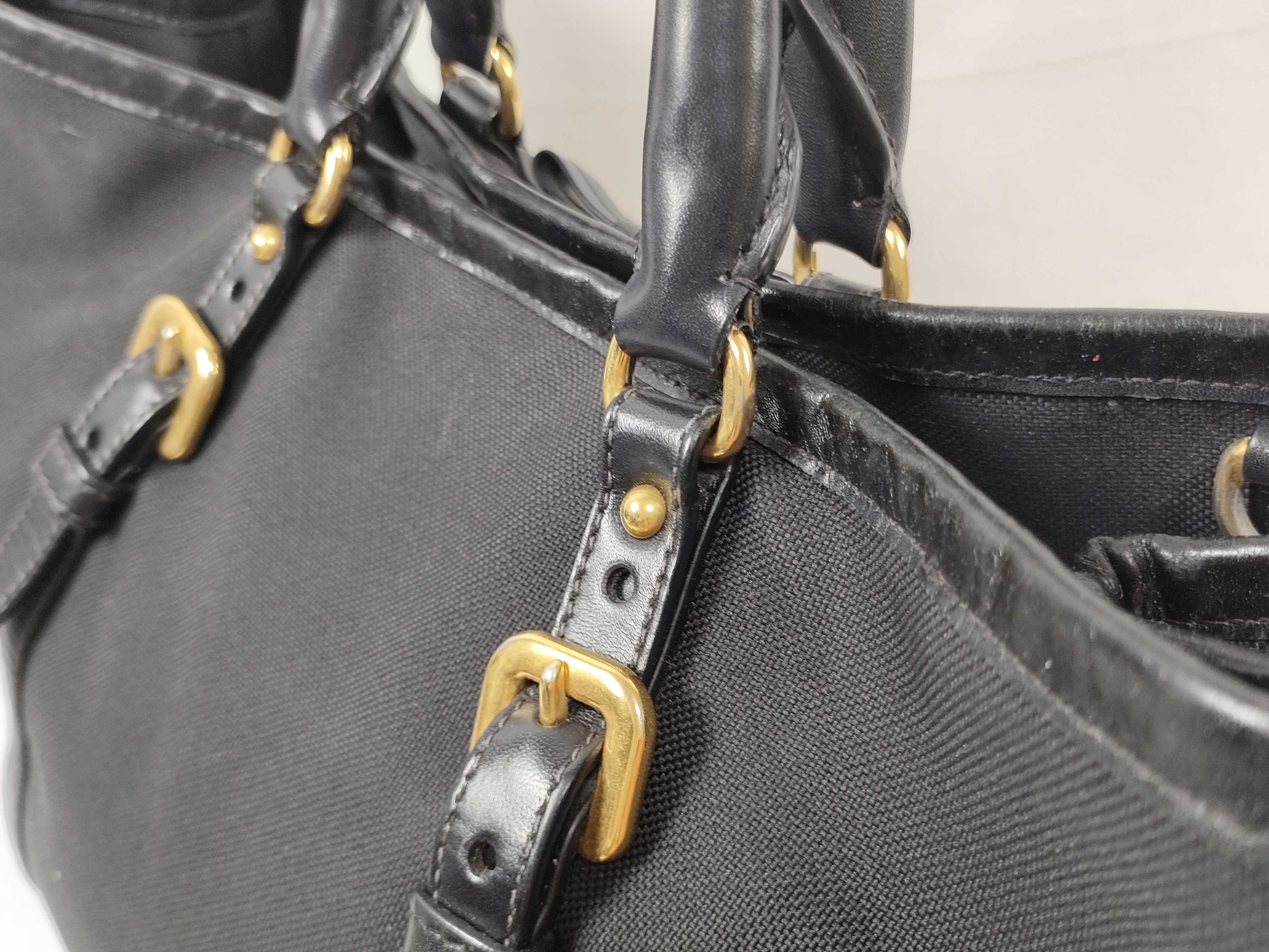 Jacquard 2-Way Tote Bag, Canvas, Black Jacquard Handbag — view 4