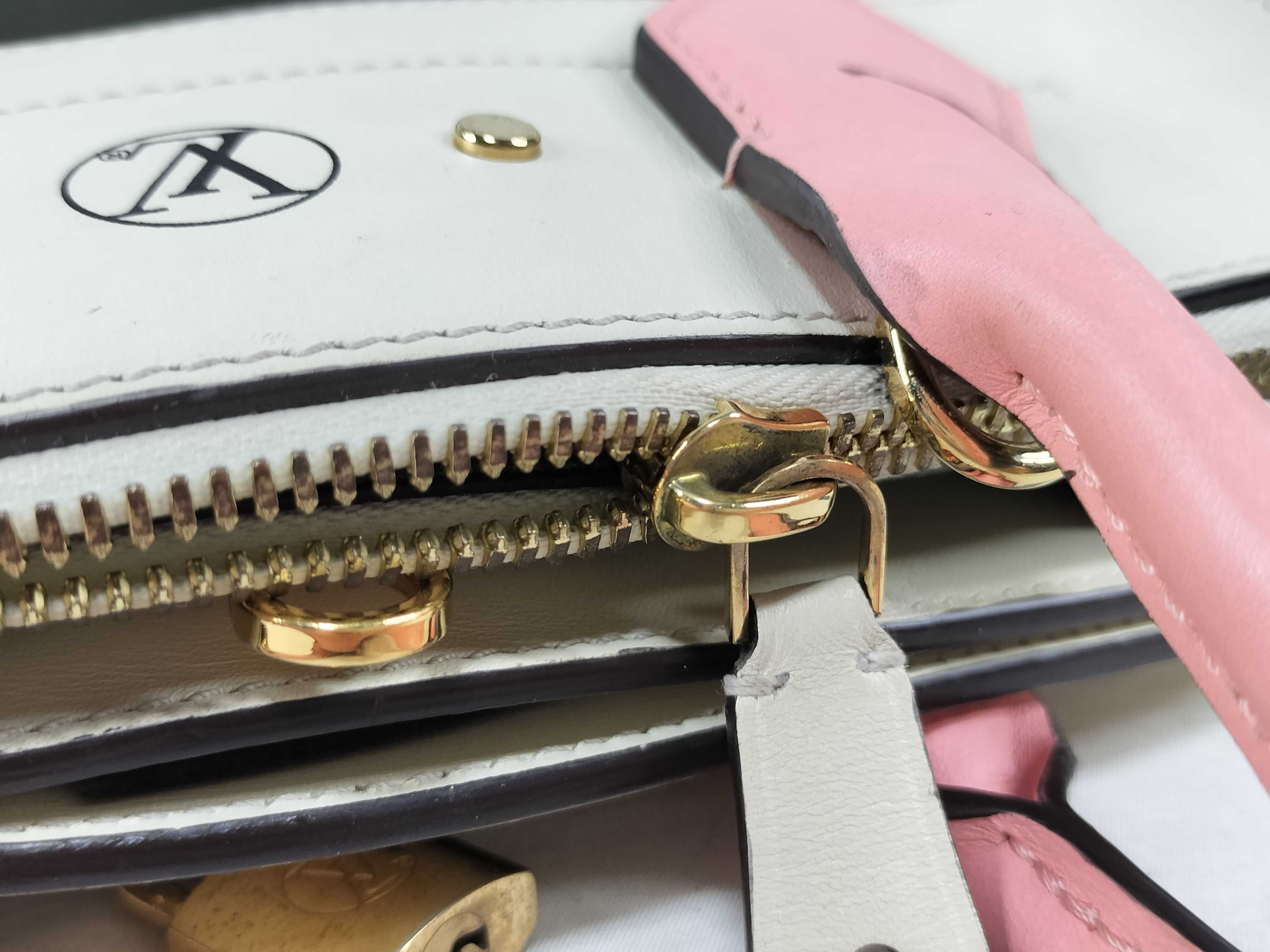 Taurillon City Steamer Pink/Green Handbag — view 15