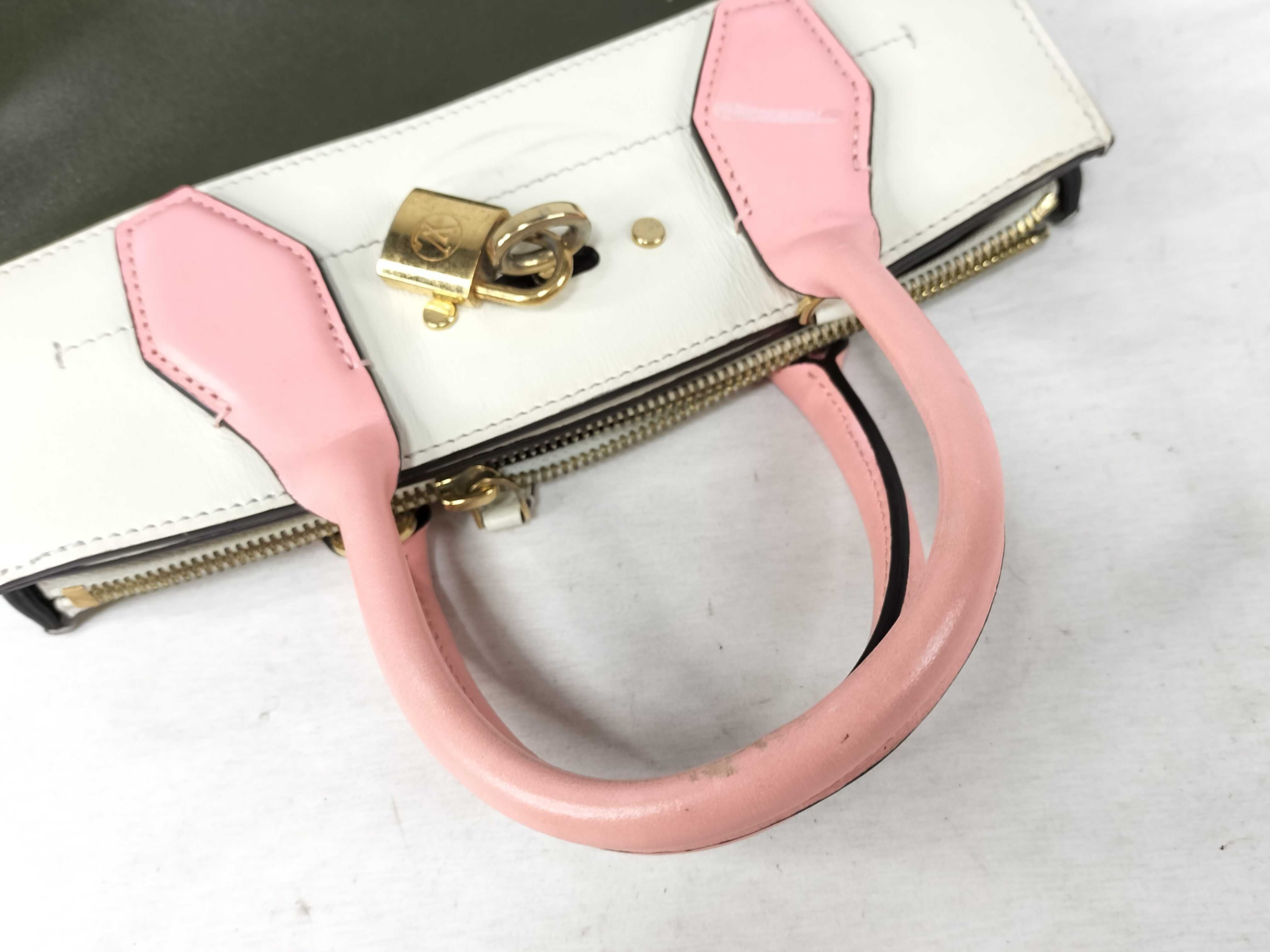 Taurillon City Steamer Pink/Green Handbag — view 3