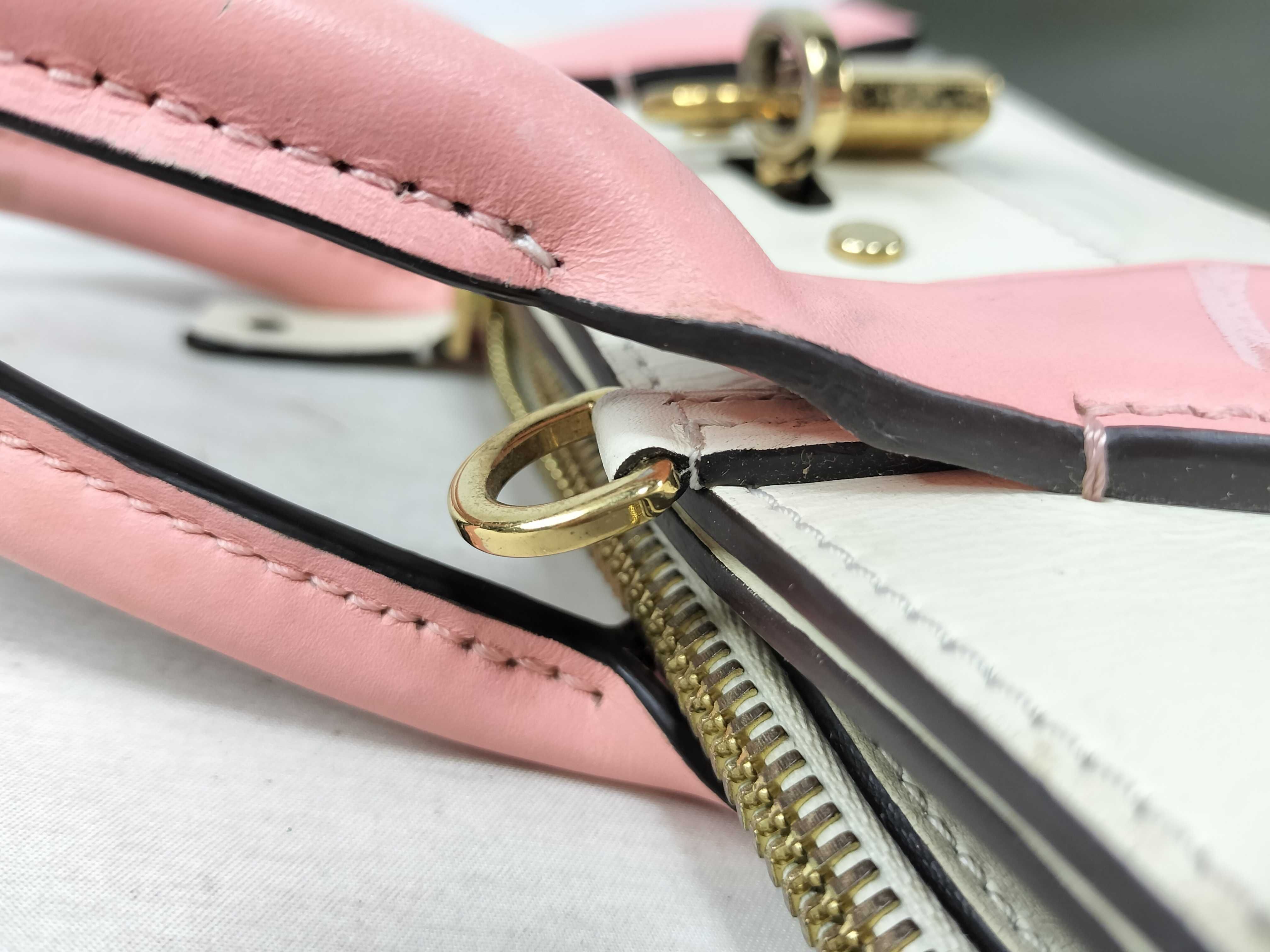 Taurillon City Steamer Pink/Green Handbag — view 5
