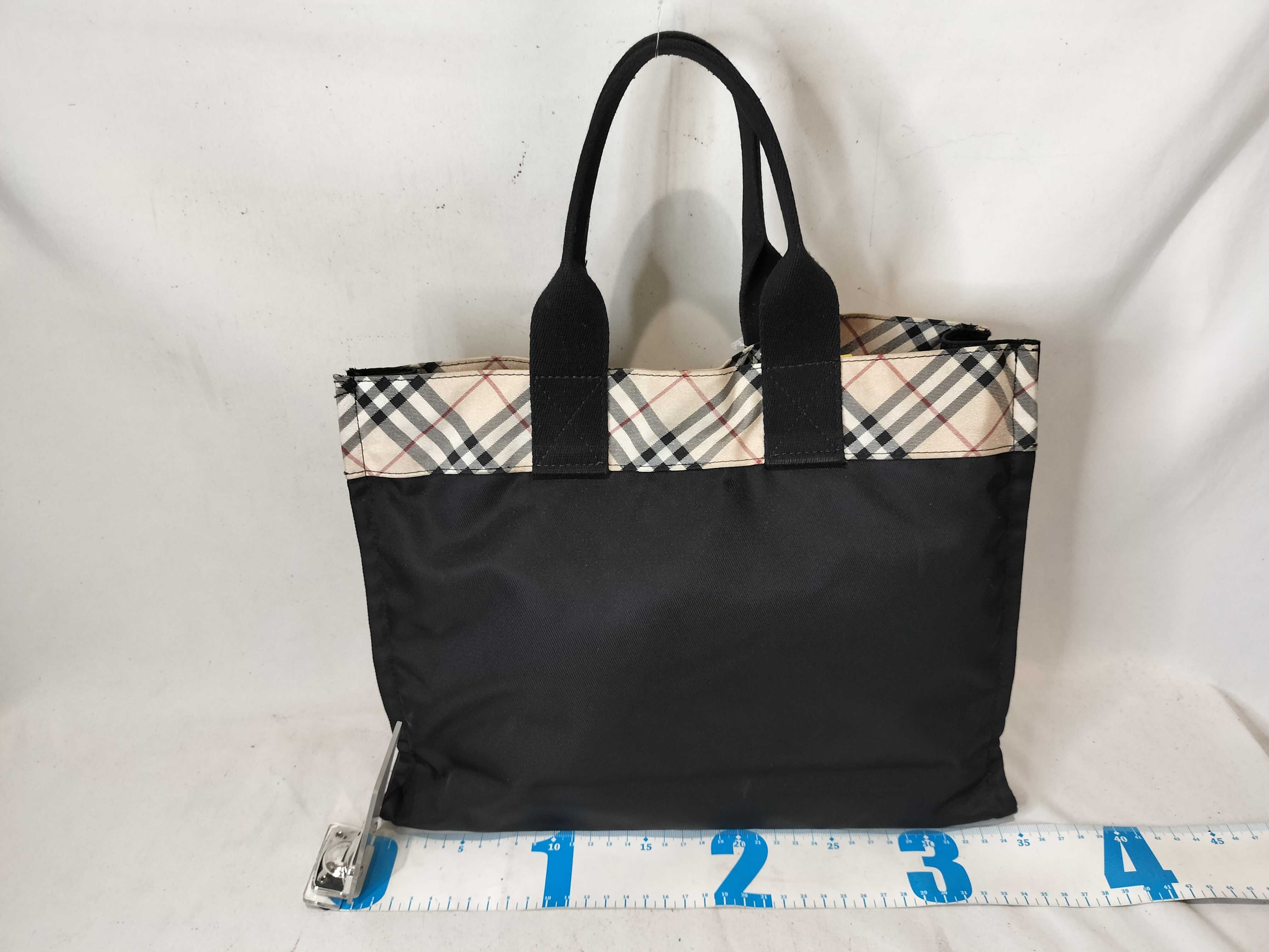 Blue Label Nova Check Handbag, Black — view 3