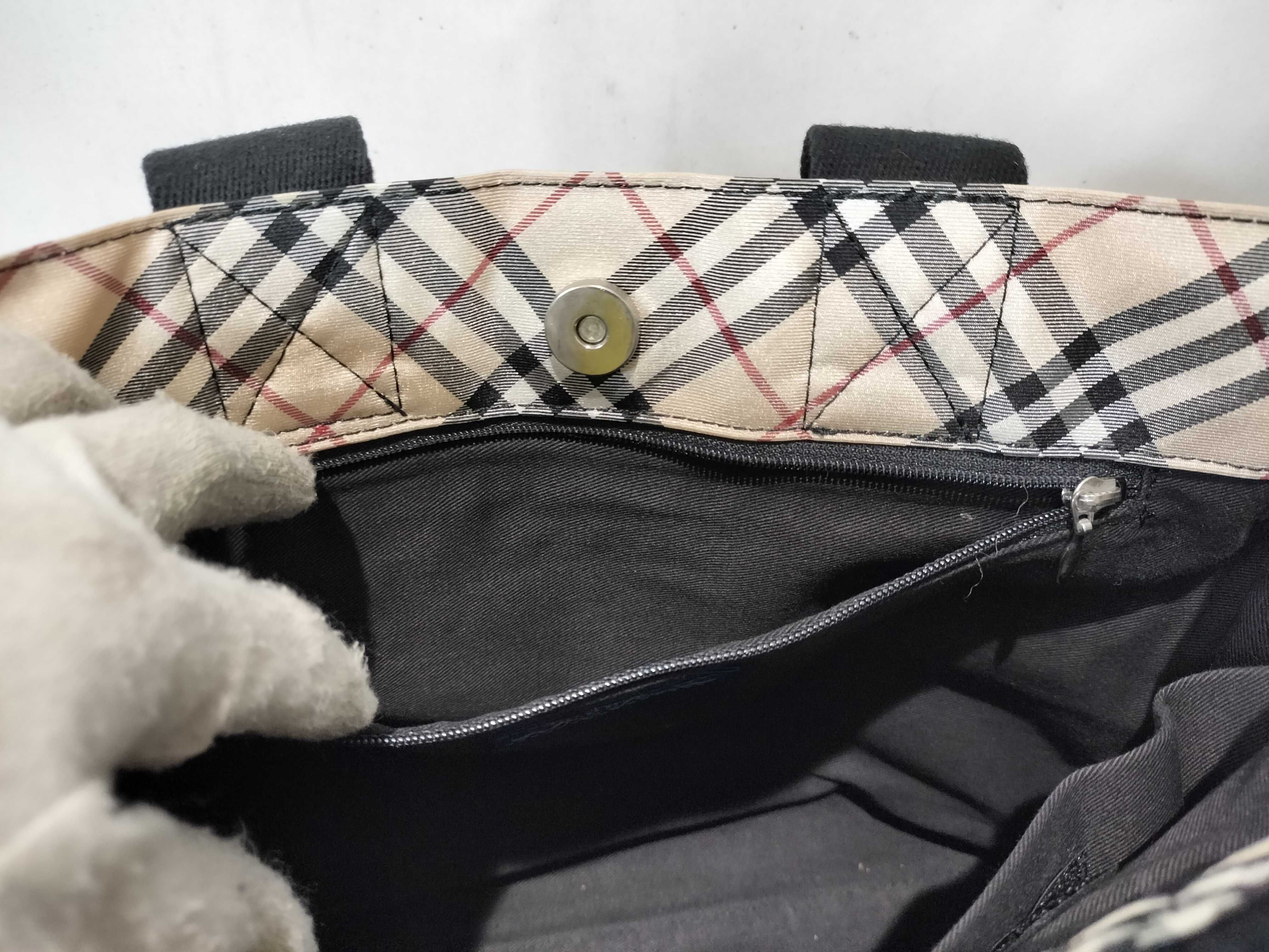 Blue Label Nova Check Handbag, Black — view 10