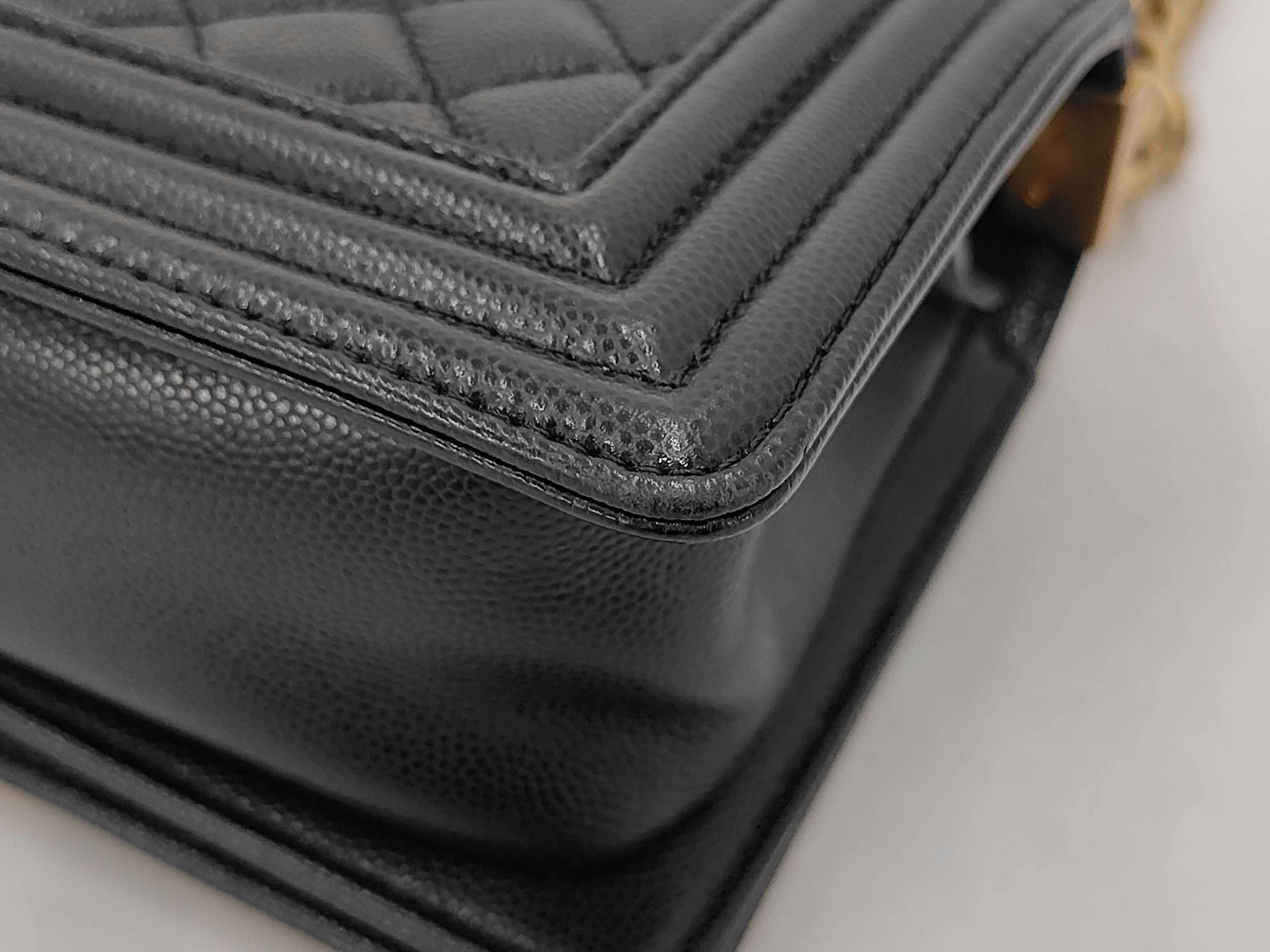 Boy Chanel Caviar Matelassé Shoulder Bag — view 3