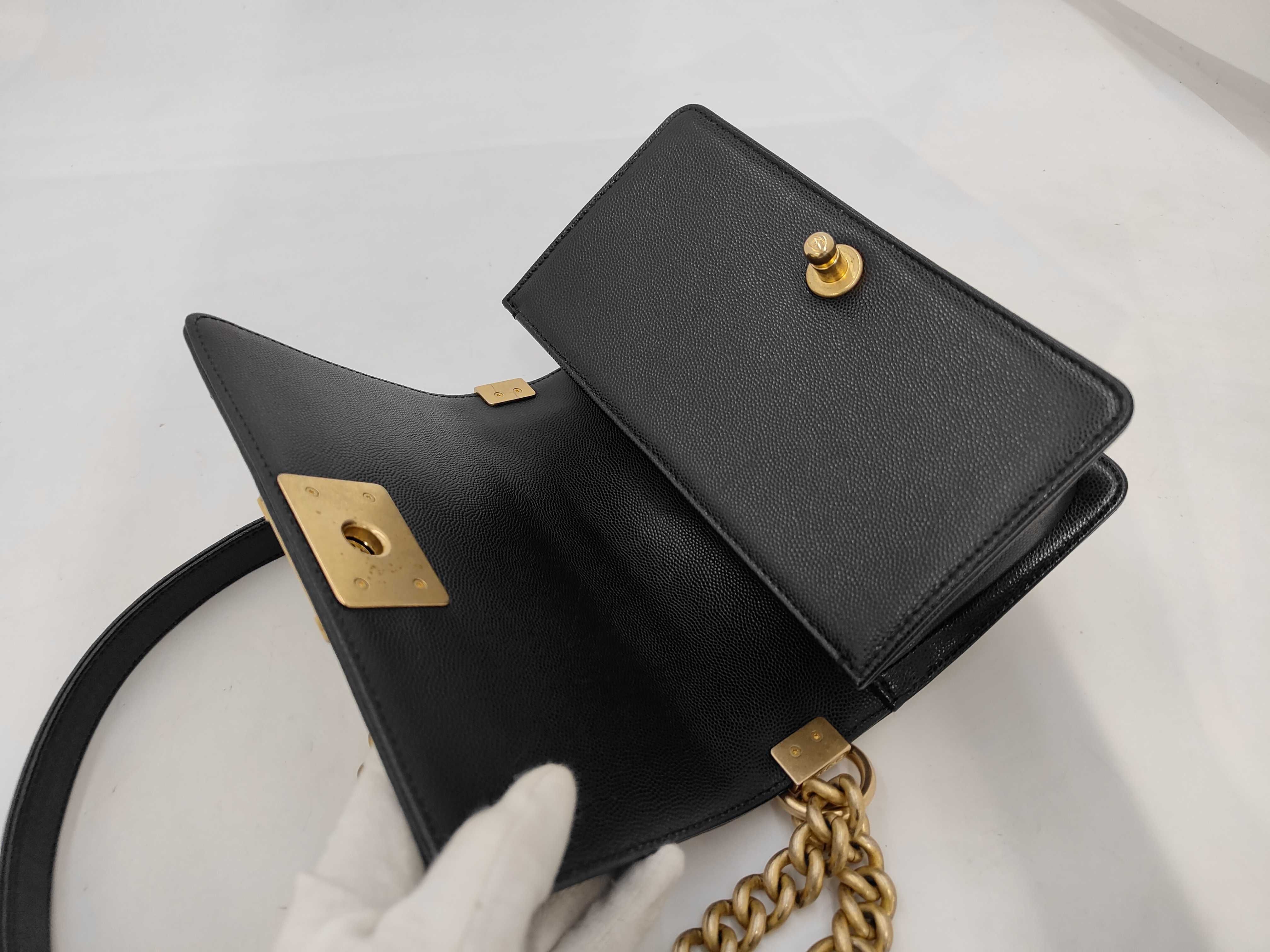 Boy Chanel Caviar Matelassé Shoulder Bag — view 8