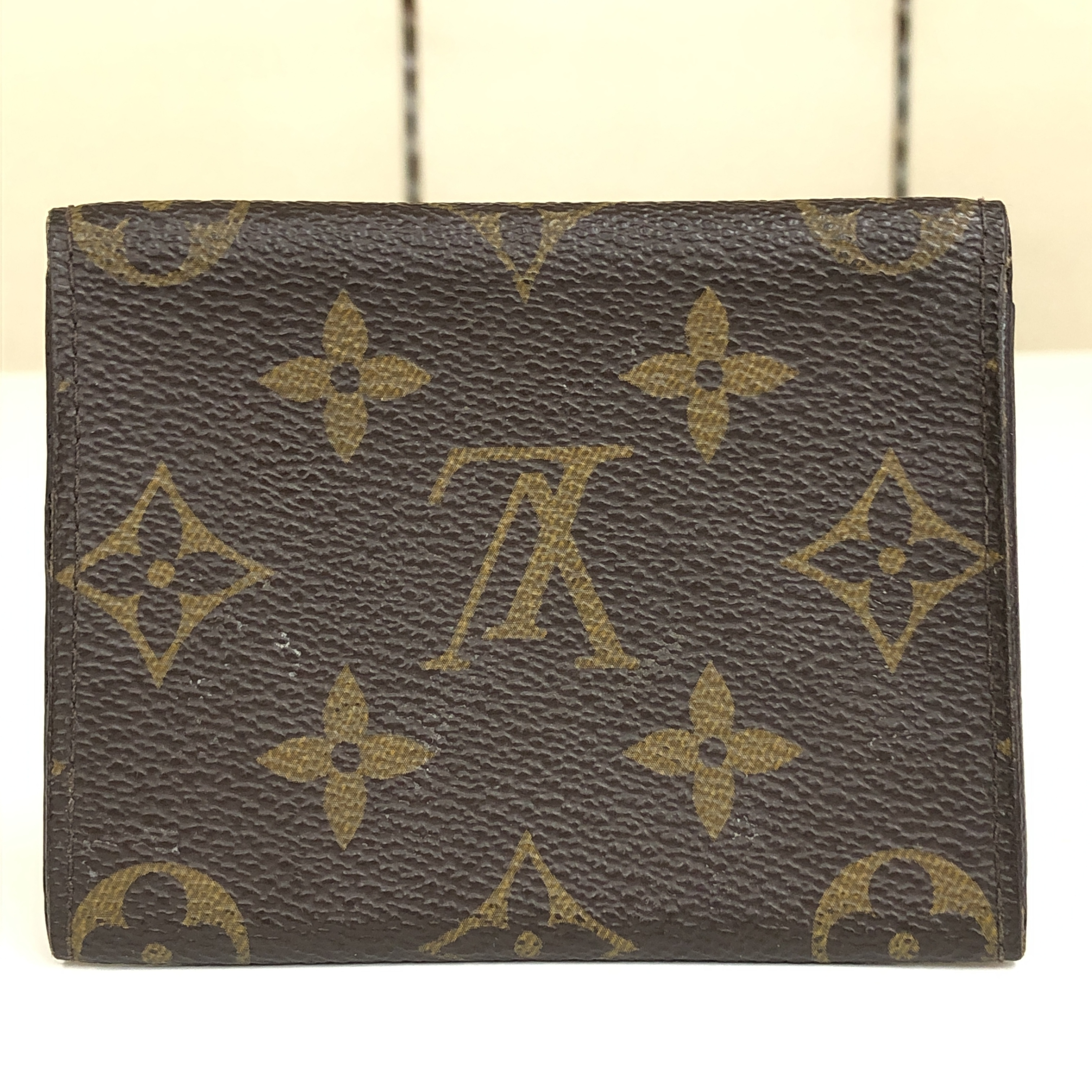 No stickiness Louis Vuitton Monogram Enveloppe Carte de Visite M62920 Card Case CA4028 Business Card Holder Pass Case Made in Spain Card Case — view 2
