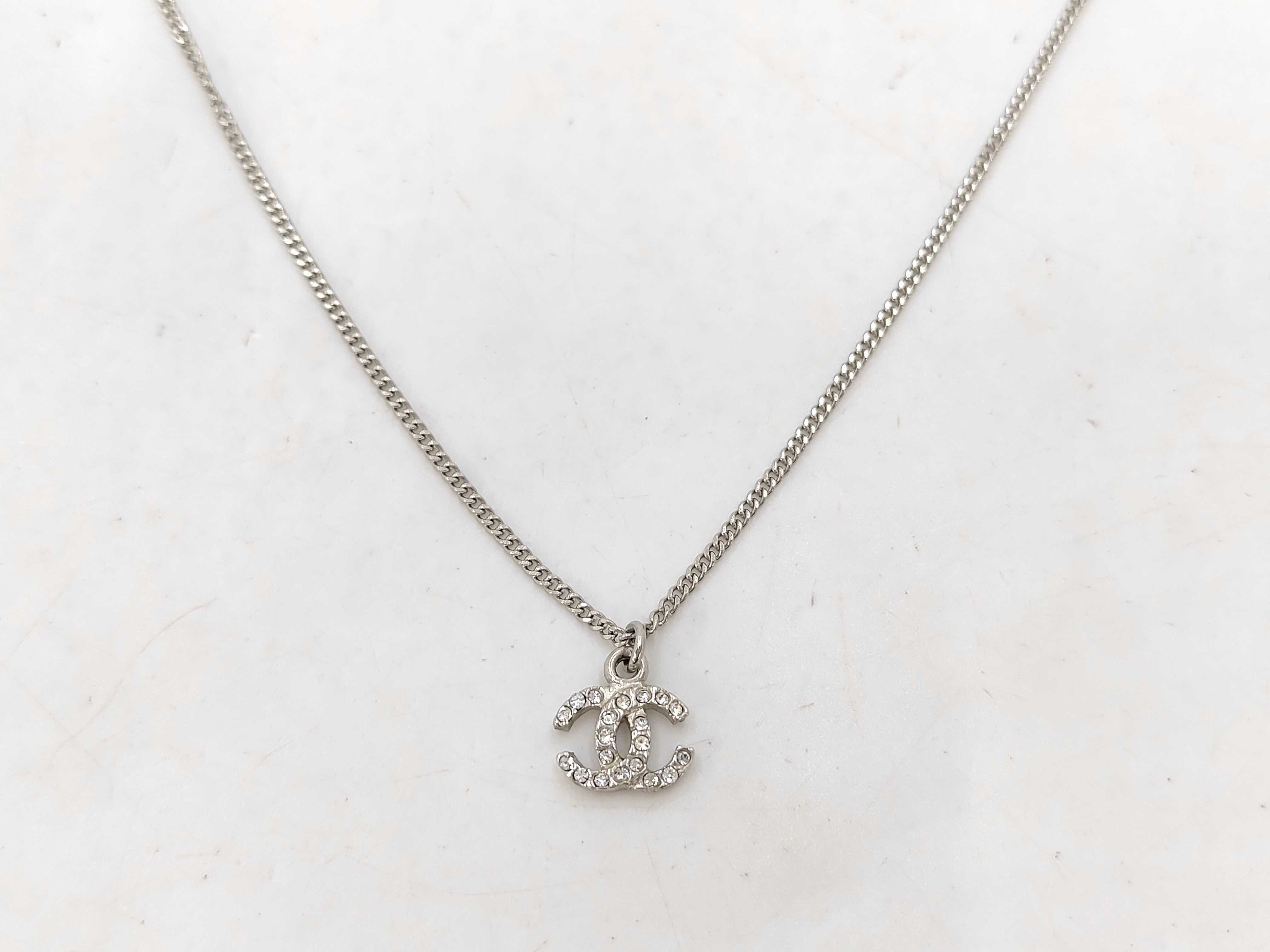 Coco Mark Rhinestone Necklace 04P