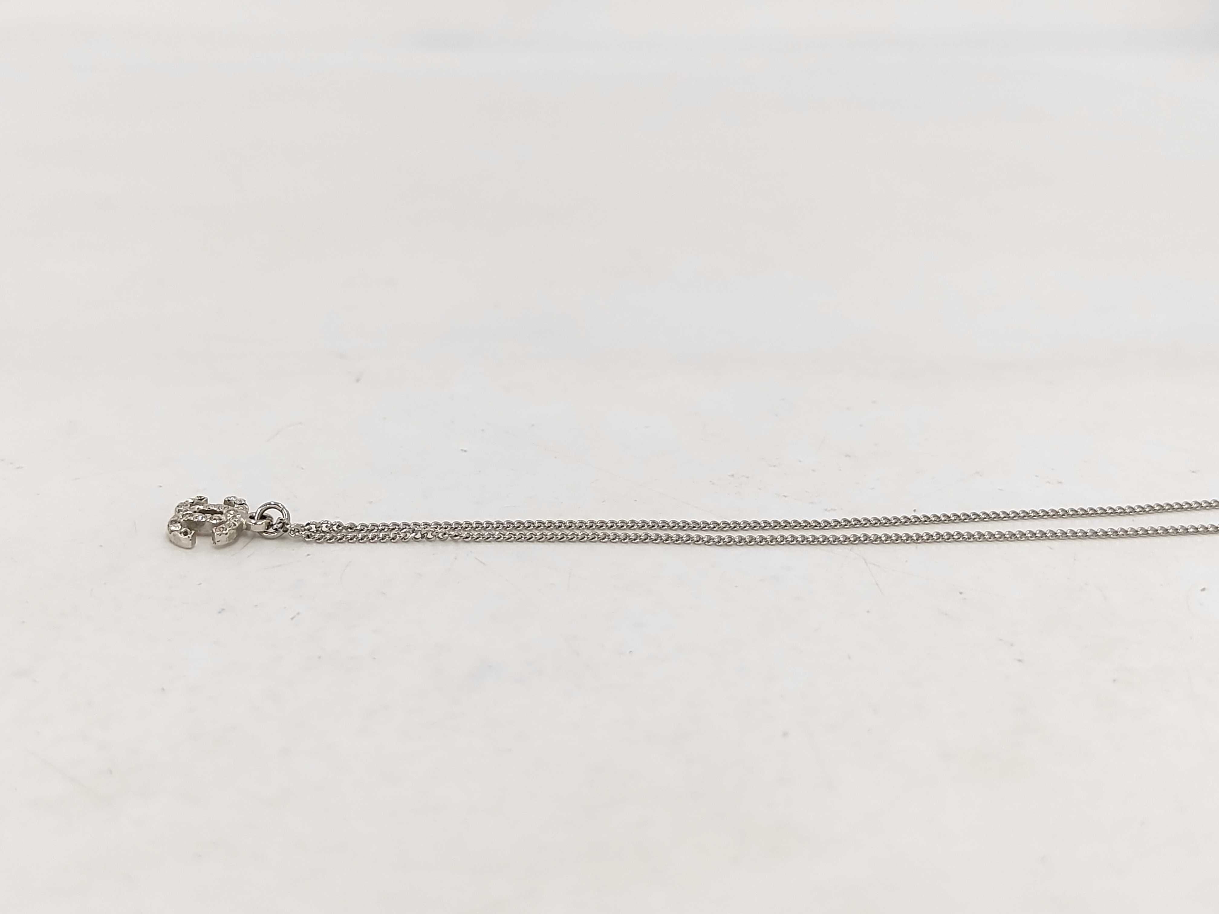 Coco Mark Rhinestone Necklace 04P — view 3