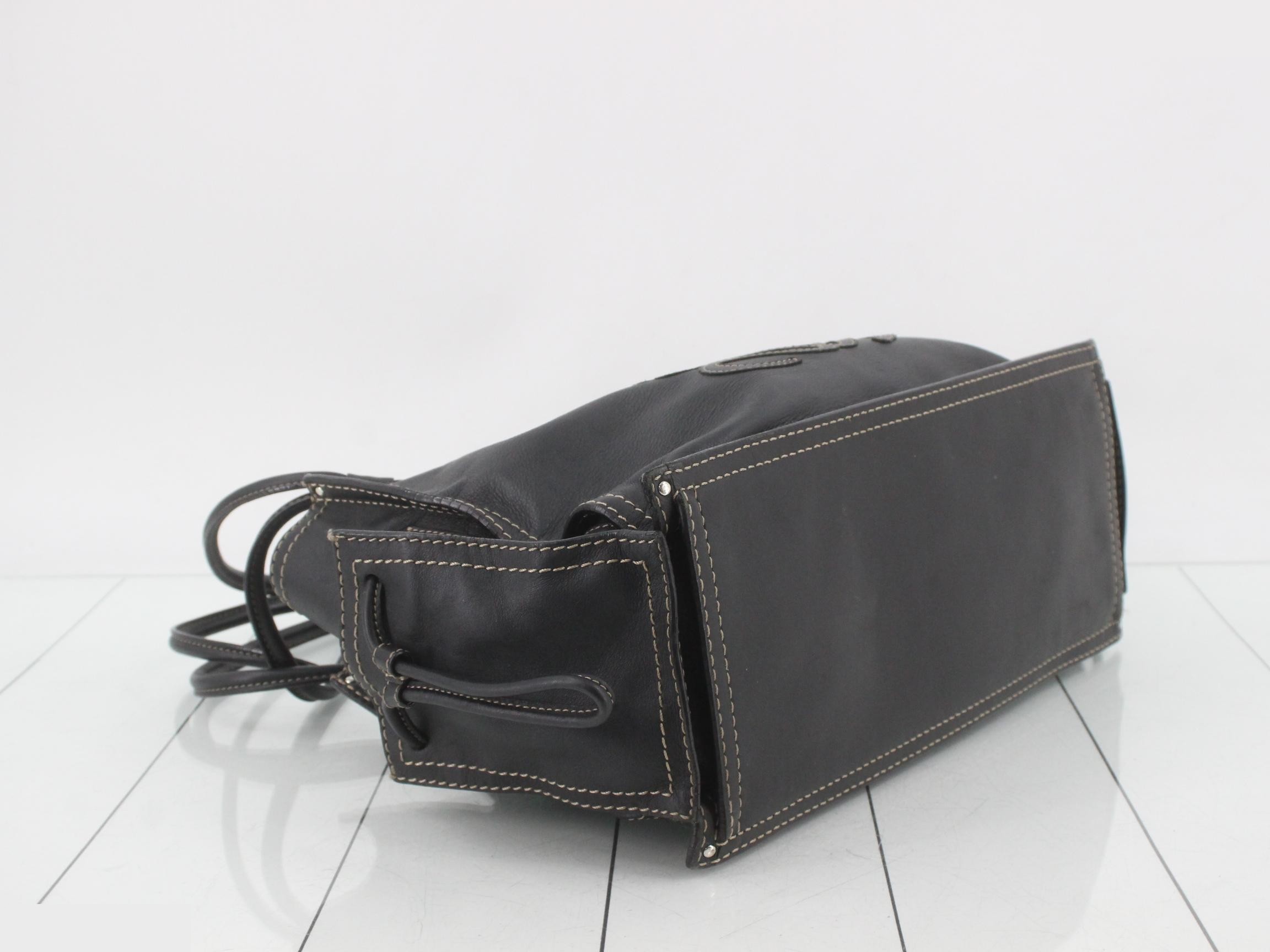 Leather shopper tote — view 5