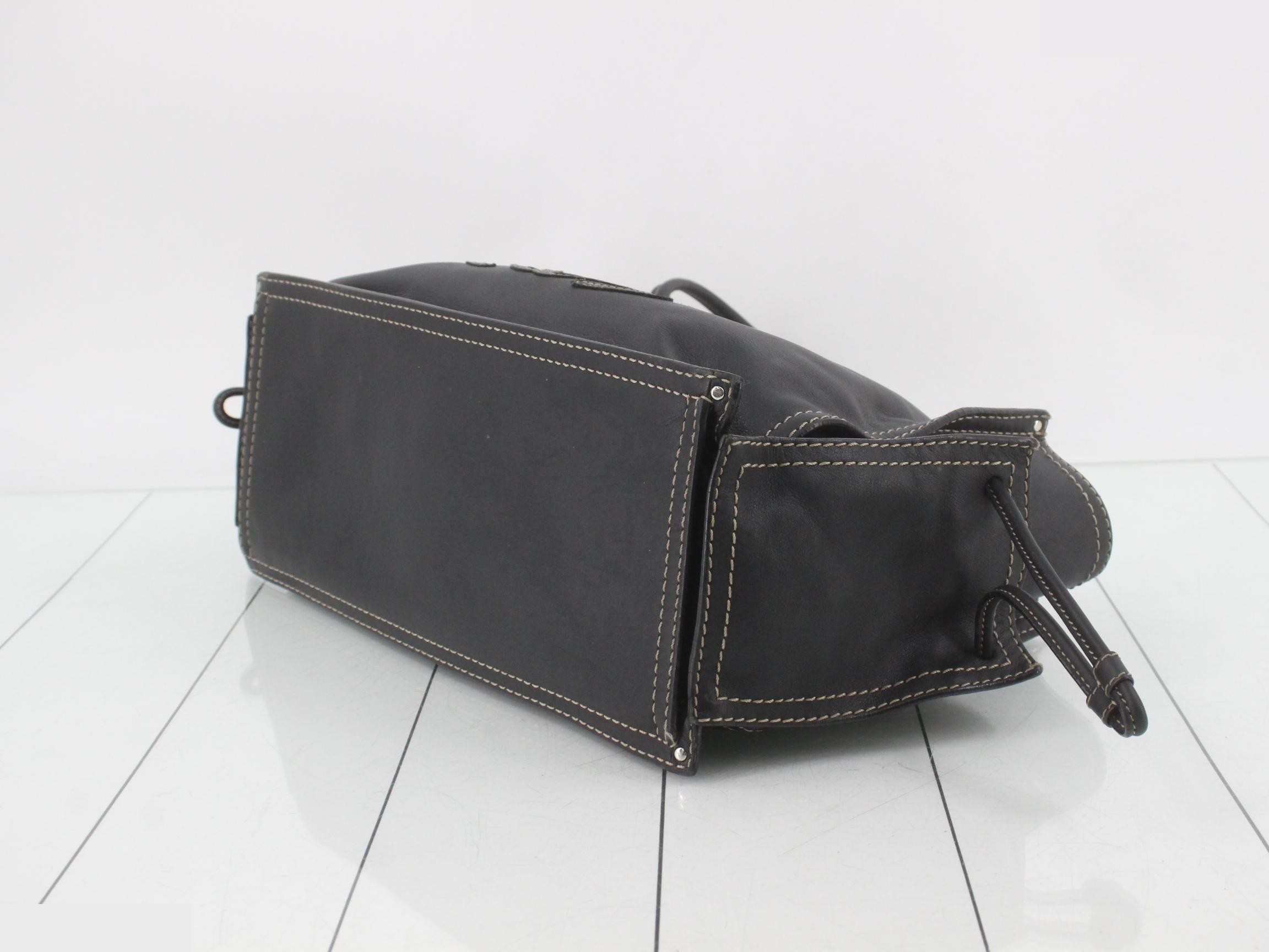 Leather shopper tote — view 6