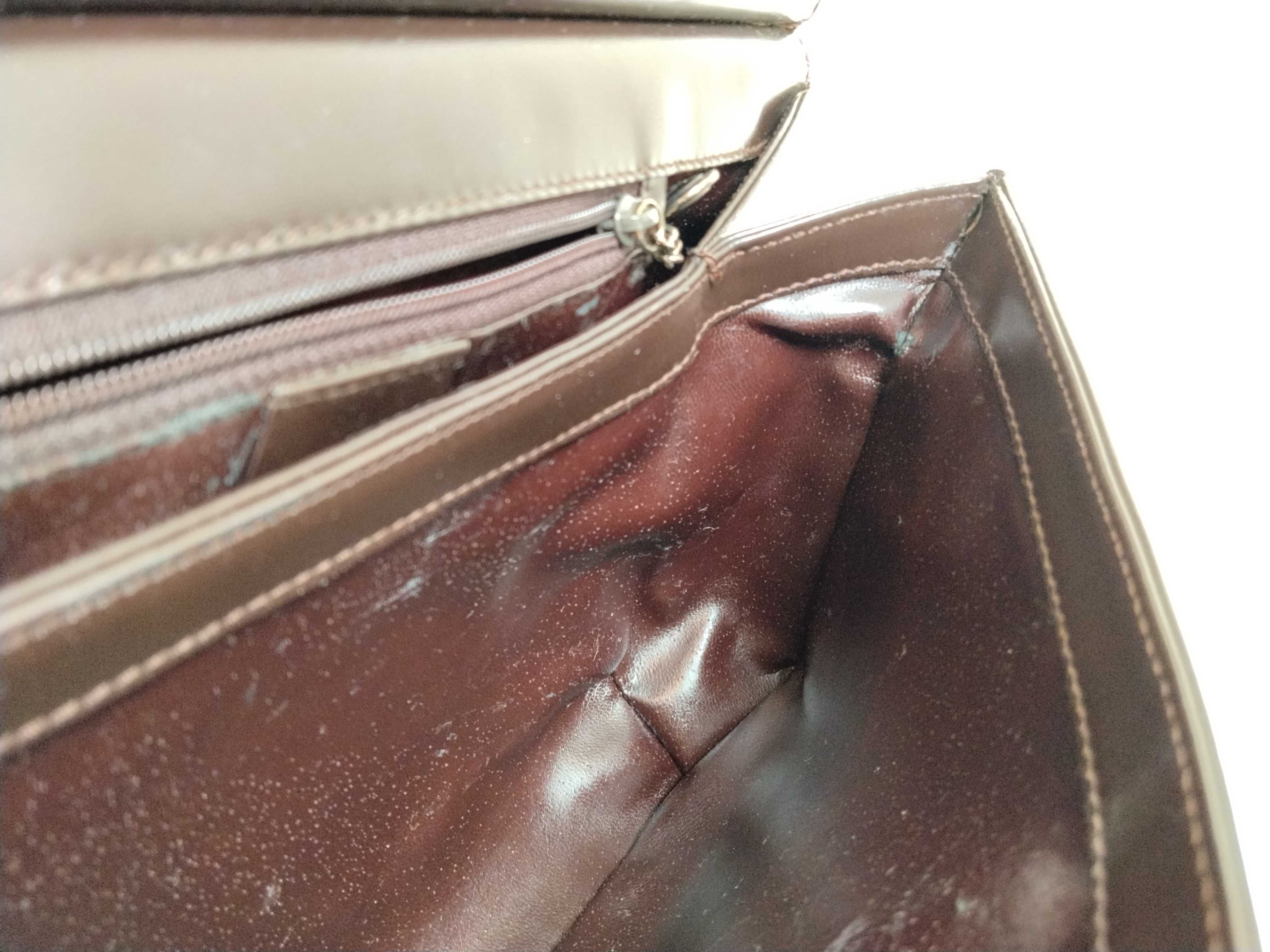 Vintage Tom Ford Era Leather Dark Brown Shoulder Bag Handbag — view 10