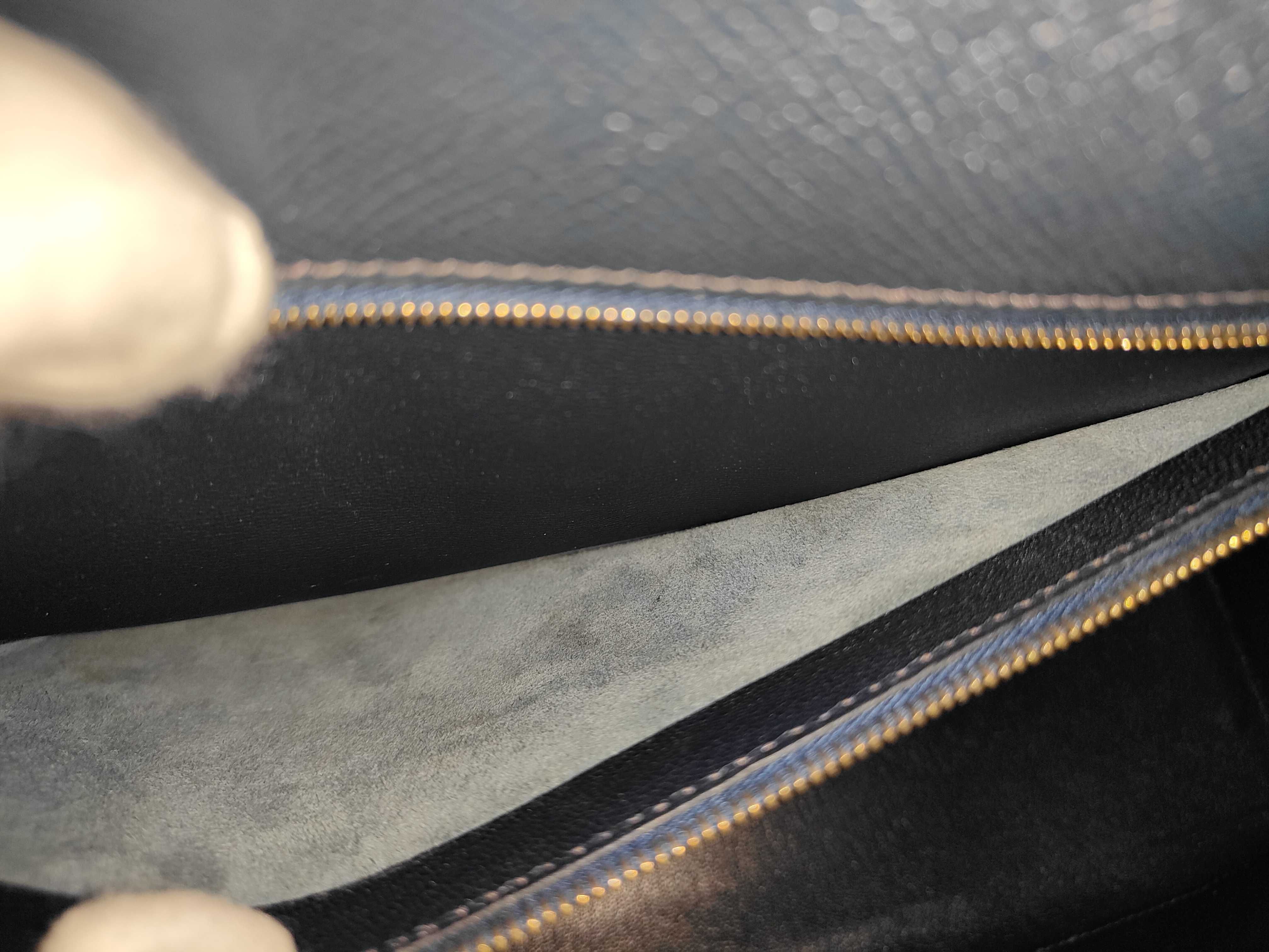 Kelly 32 Courchevel Leather Navy Gold Hardware C Handbag — view 12