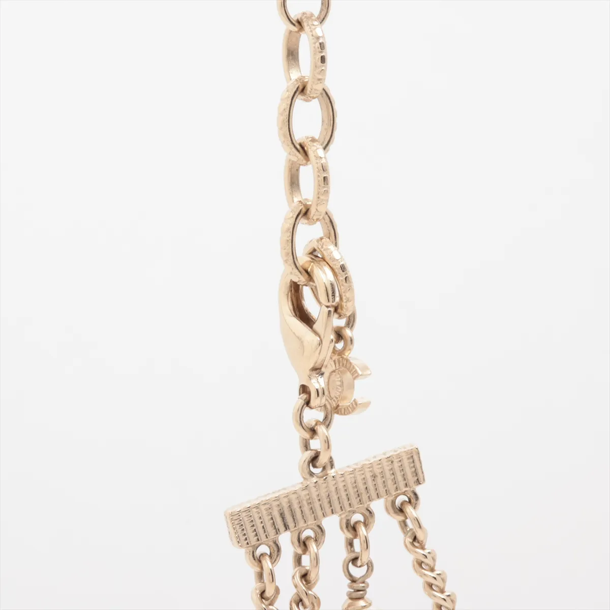 Coco Mark Star A17B Necklace, GP x Faux Pearl, Gold. Shows signs of wear, — view 4