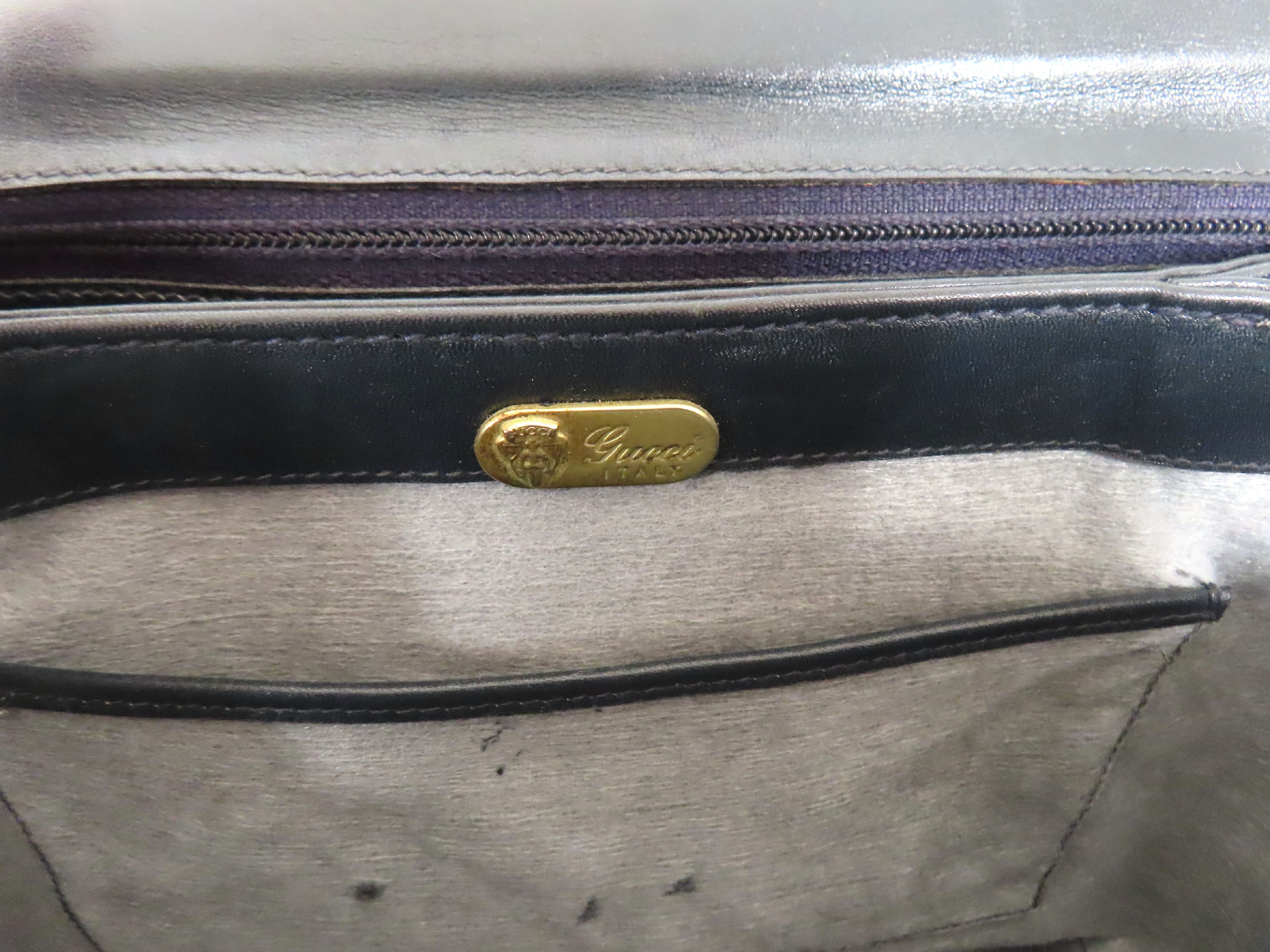 Turnlock Leather Shoulder Bag — view 11