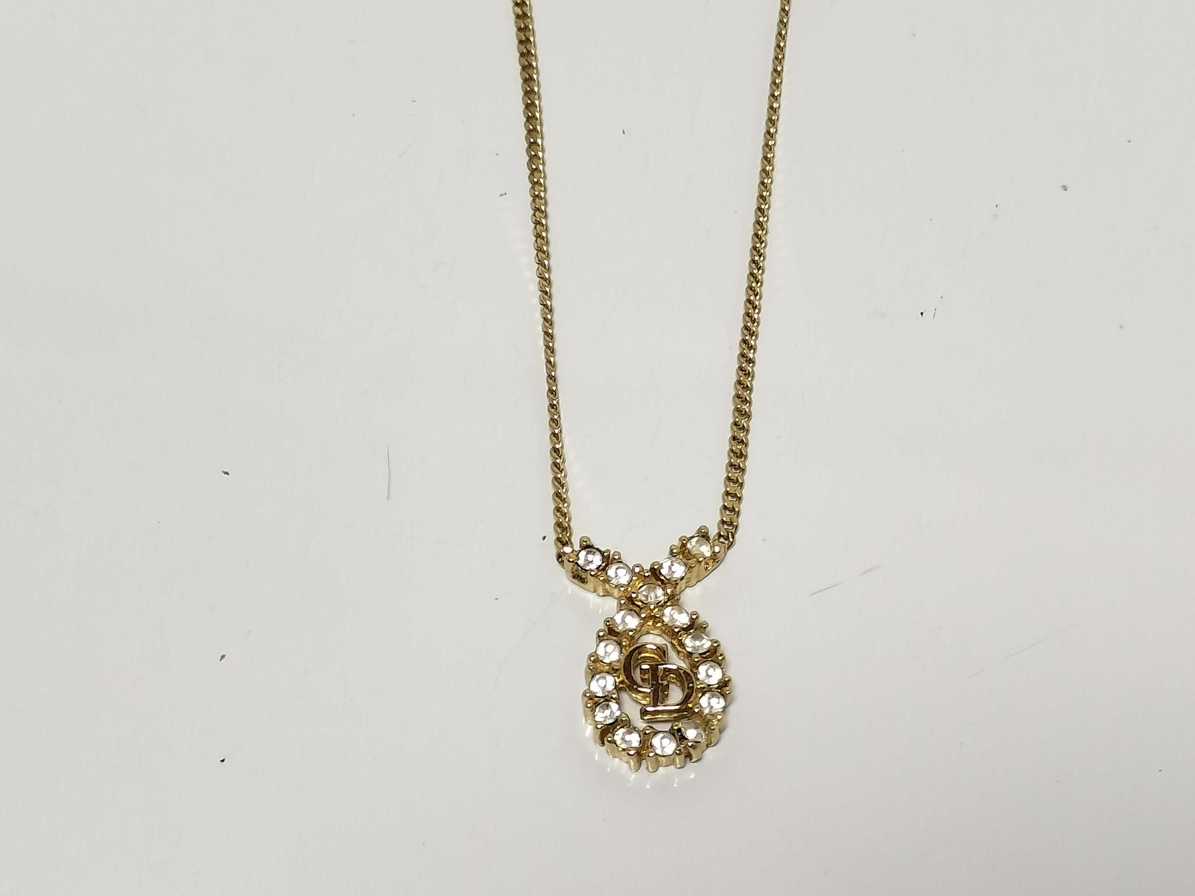 Christian necklace, drop motif, gold necklace