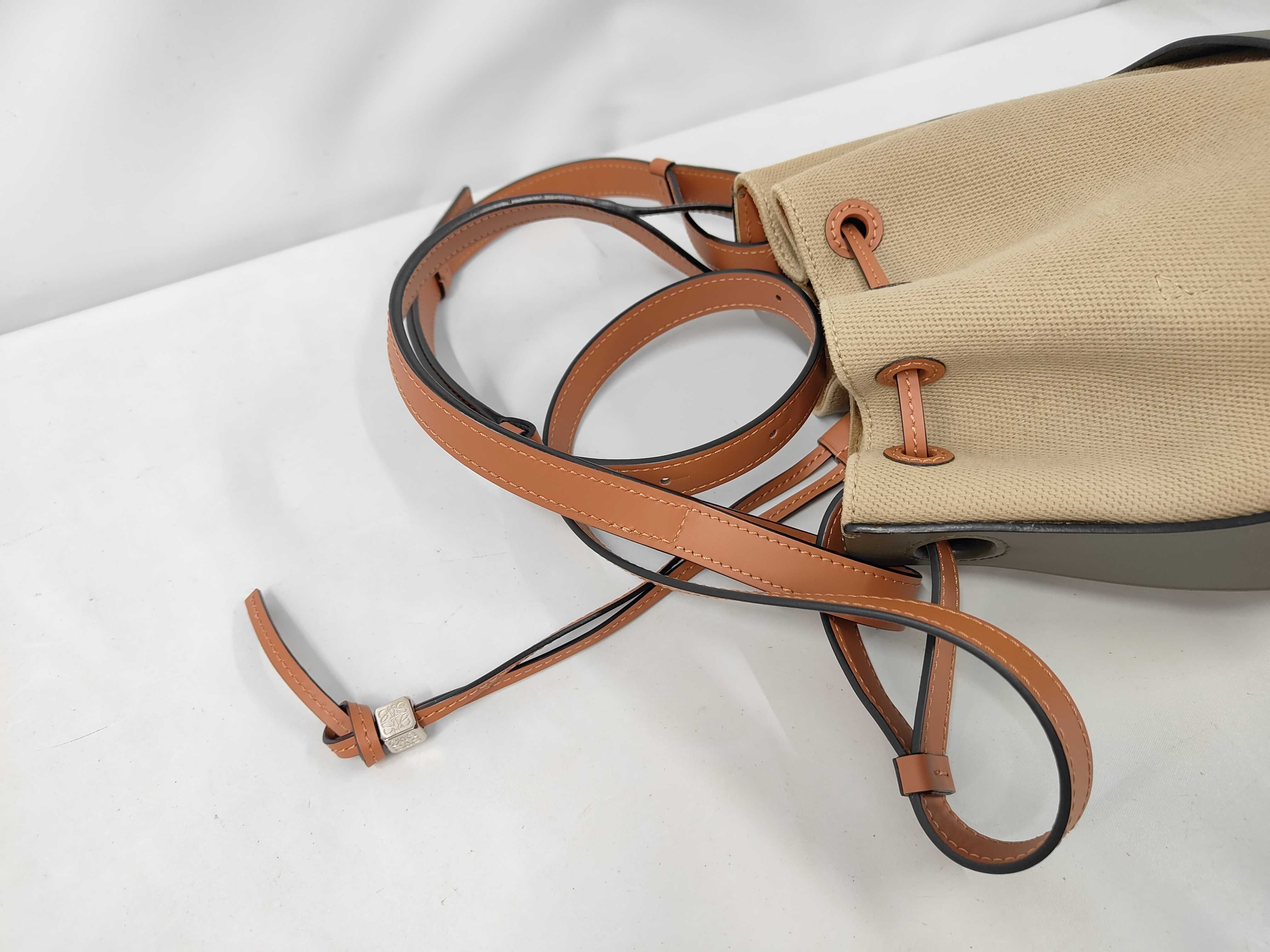 Canvas x Leather Balloon Bag Shoulder Bag — view 5