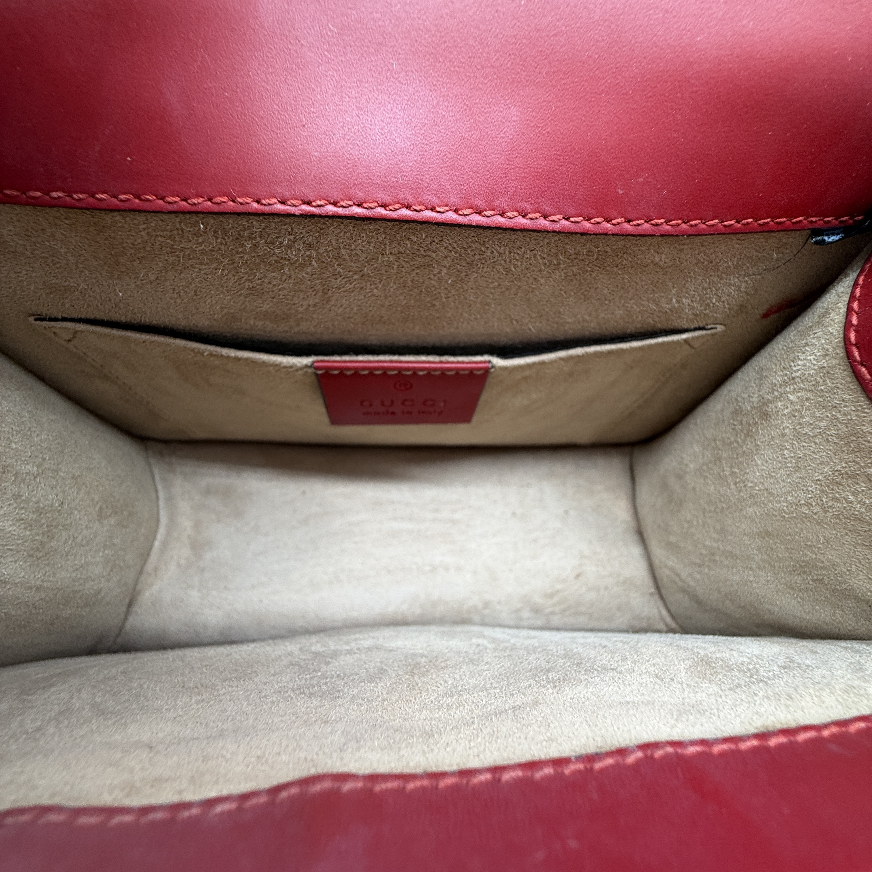 Sylvie Web Line Leather 2-Way Red Handbag — view 14