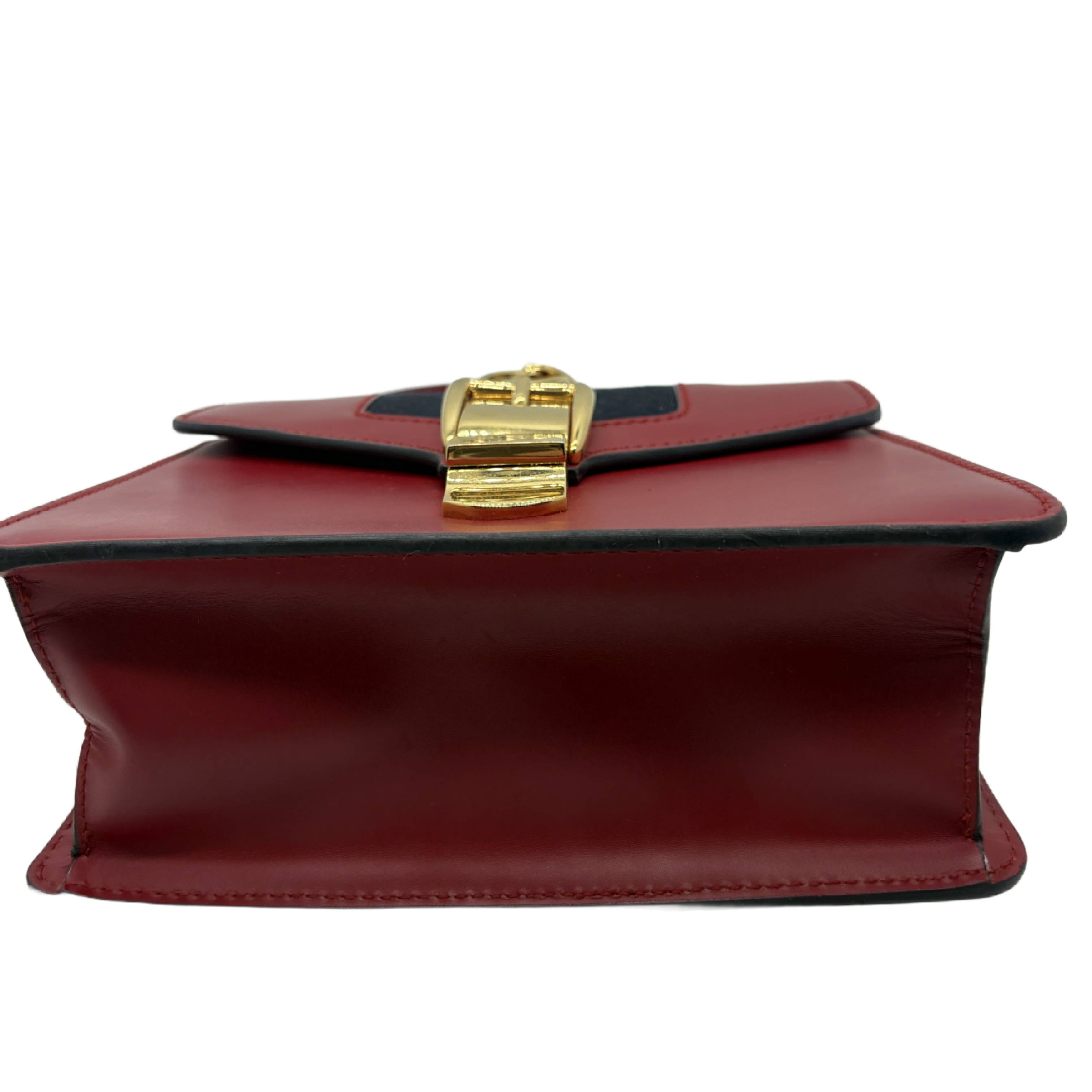 Sylvie Web Line Leather 2-Way Red Handbag — view 6