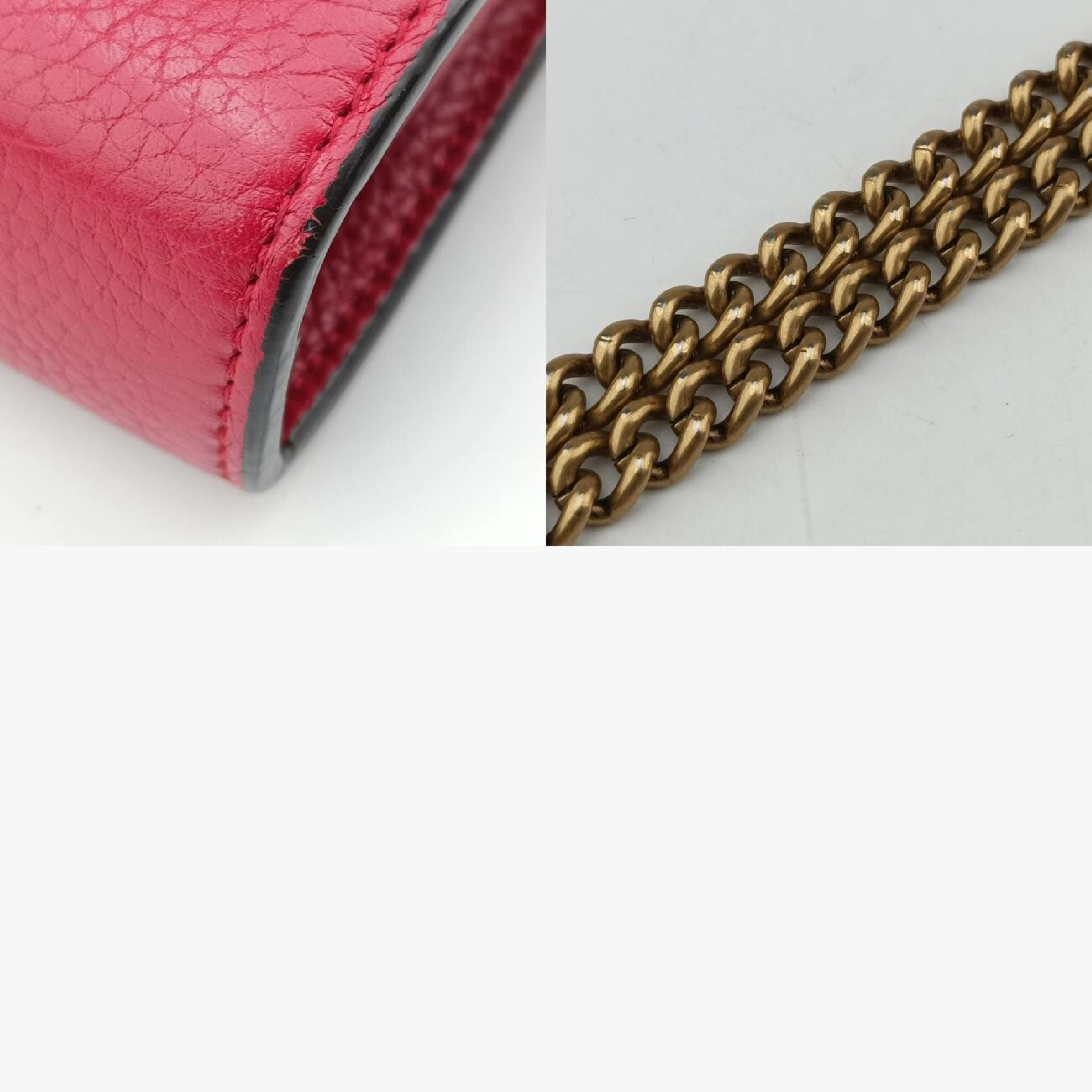 GG Marmont Red Leather Shoulder Bag 401232 — view 11