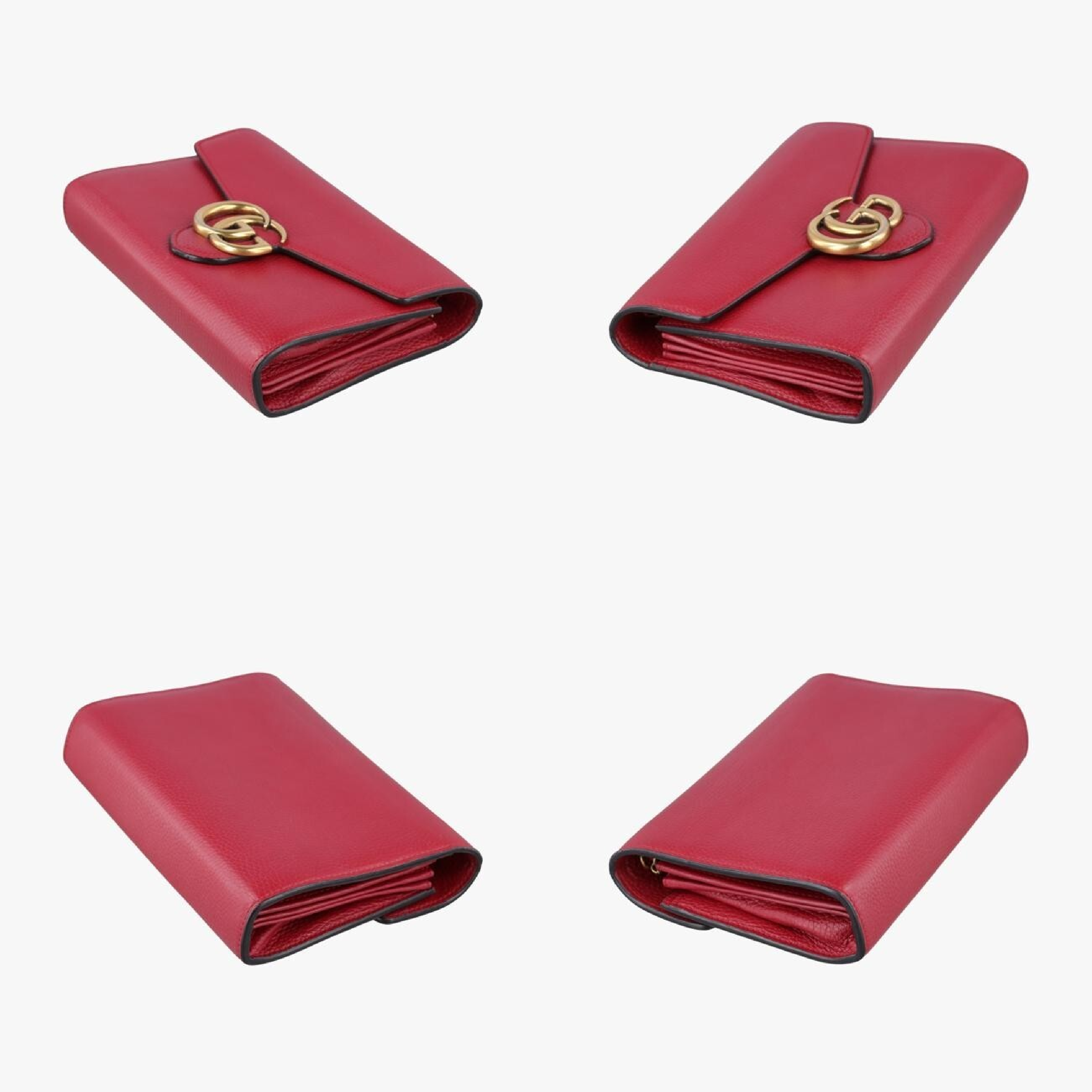 GG Marmont Red Leather Shoulder Bag 401232 — view 4