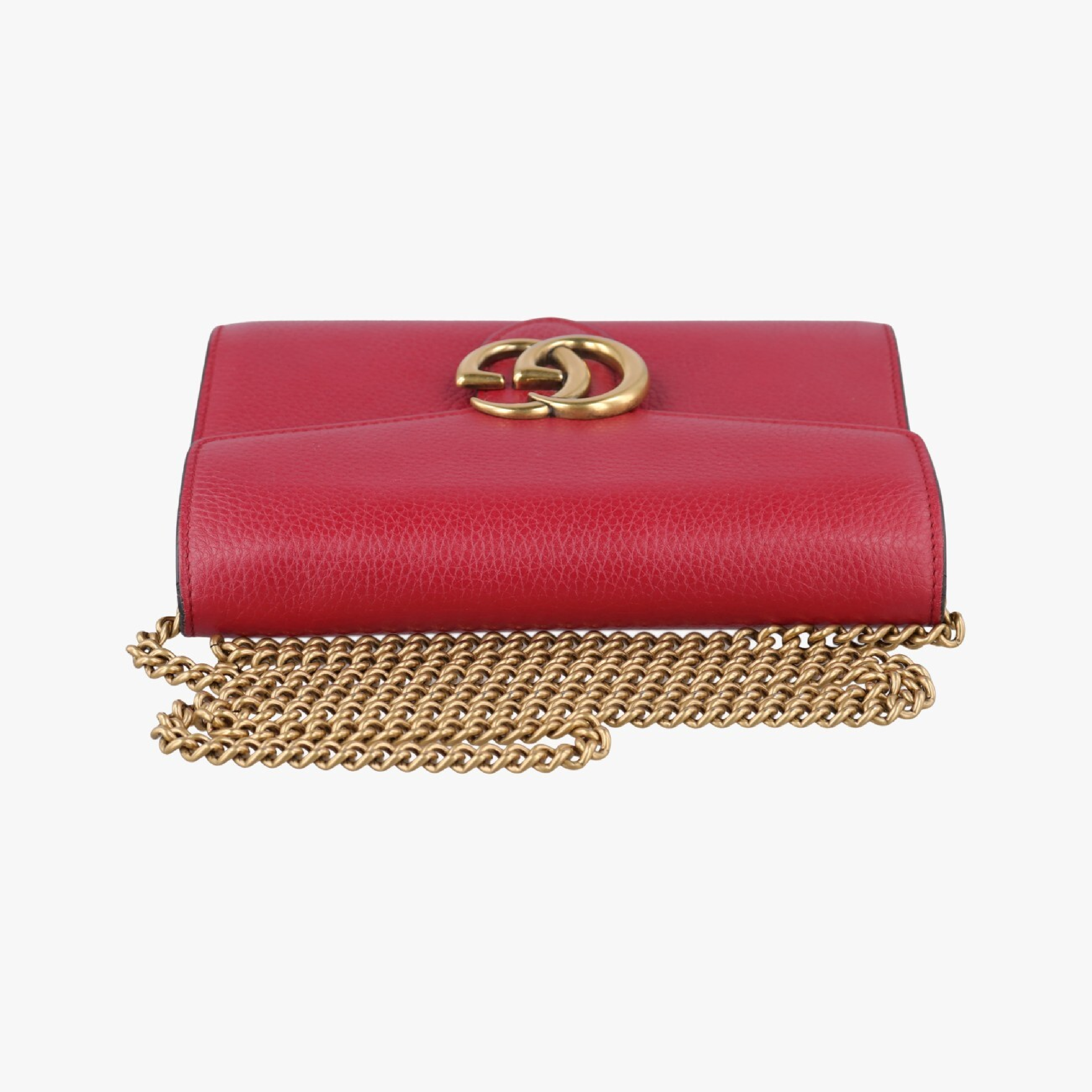 GG Marmont Red Leather Shoulder Bag 401232 — view 5