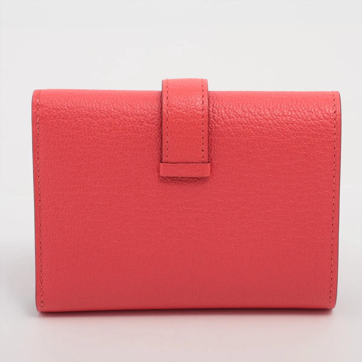 Hermès Bearn Combination Chevre Mysore Compact Wallet, Rouge Pivoine, Silver Hardware, K: 2025 — view 2