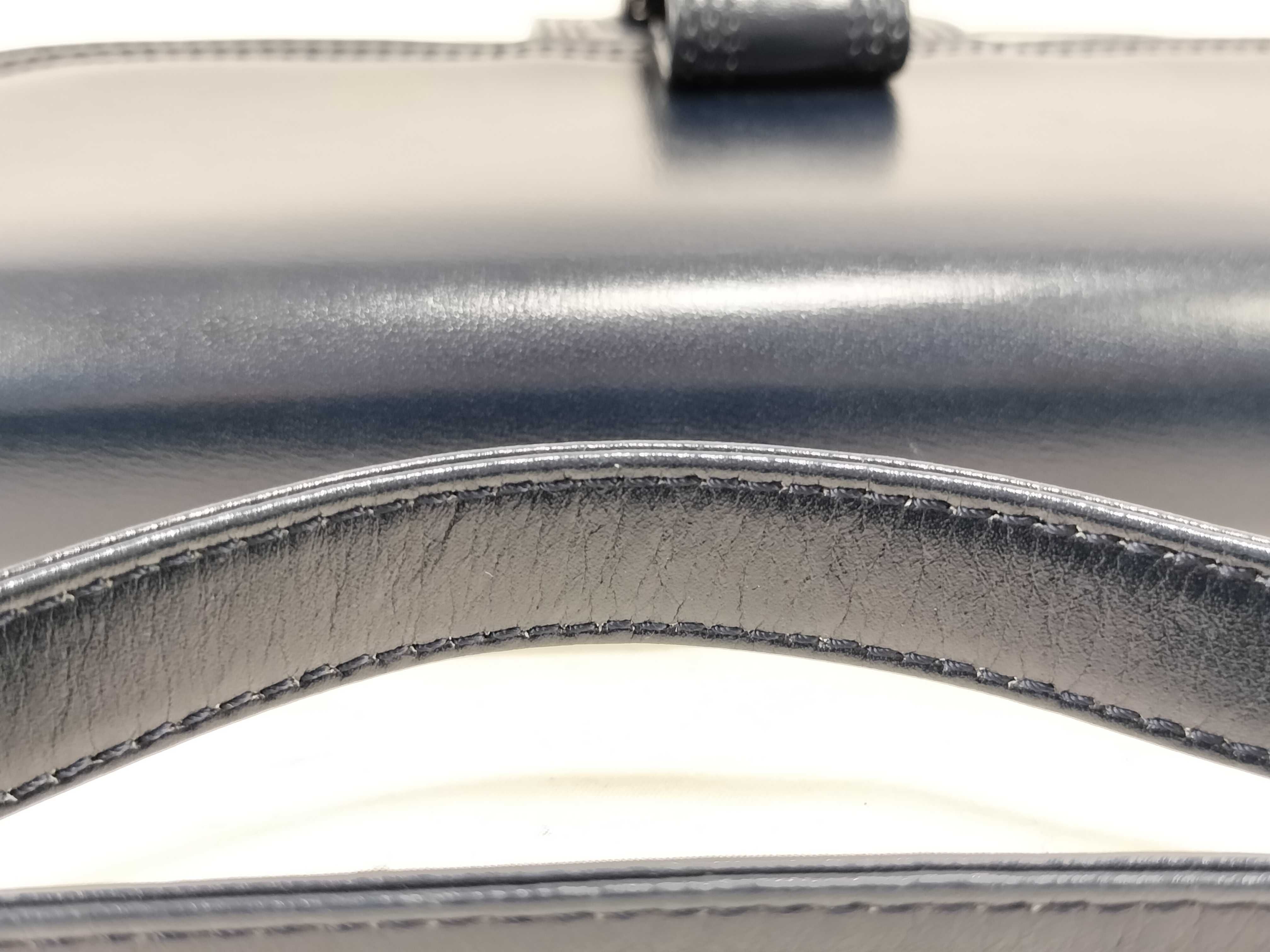 handbag, leather, navy, shoulder bag. — view 4