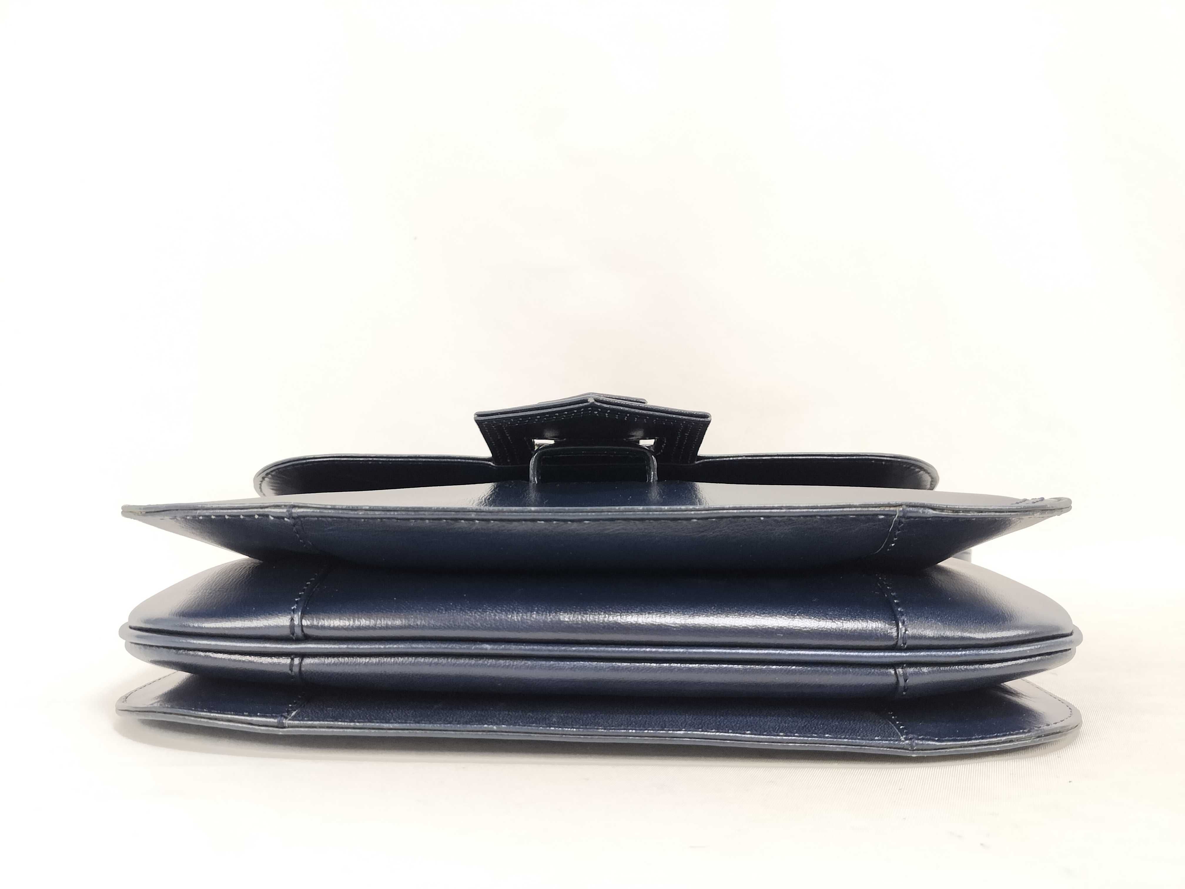 handbag, leather, navy, shoulder bag. — view 7