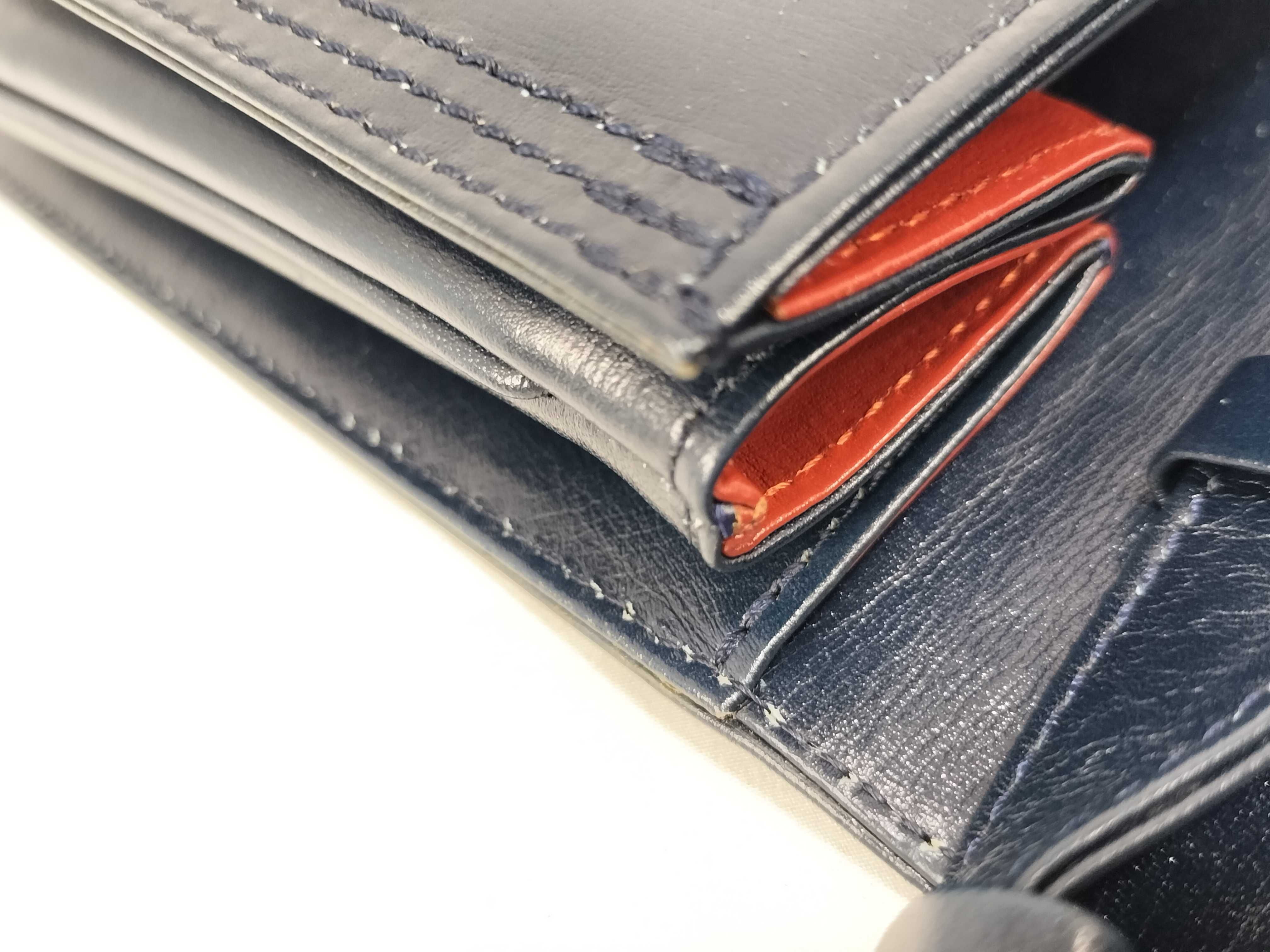 handbag, leather, navy, shoulder bag. — view 9