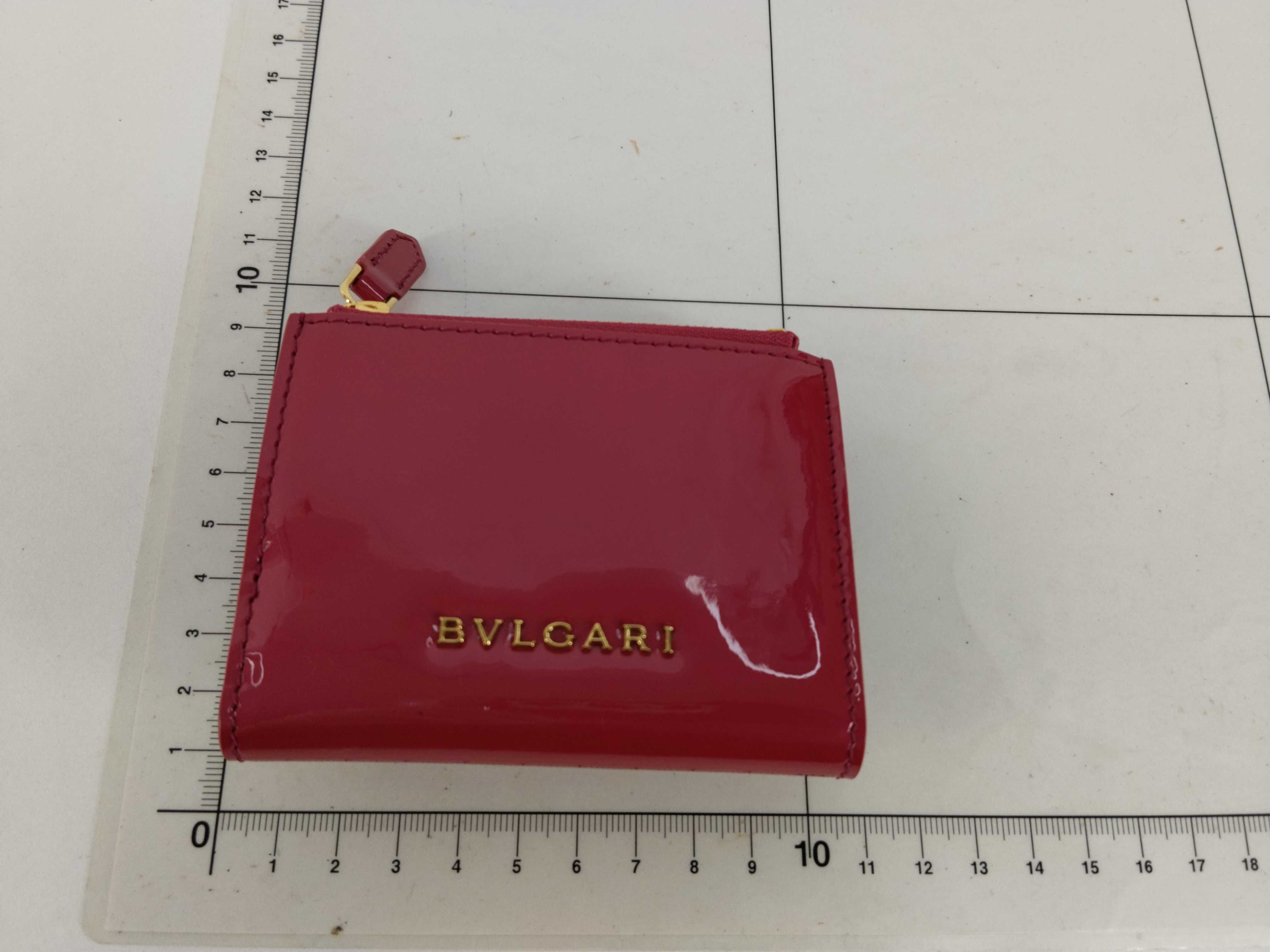 Serpenti Pink Patent Leather Tri-fold Wallet Compact Wallet Box — view 2